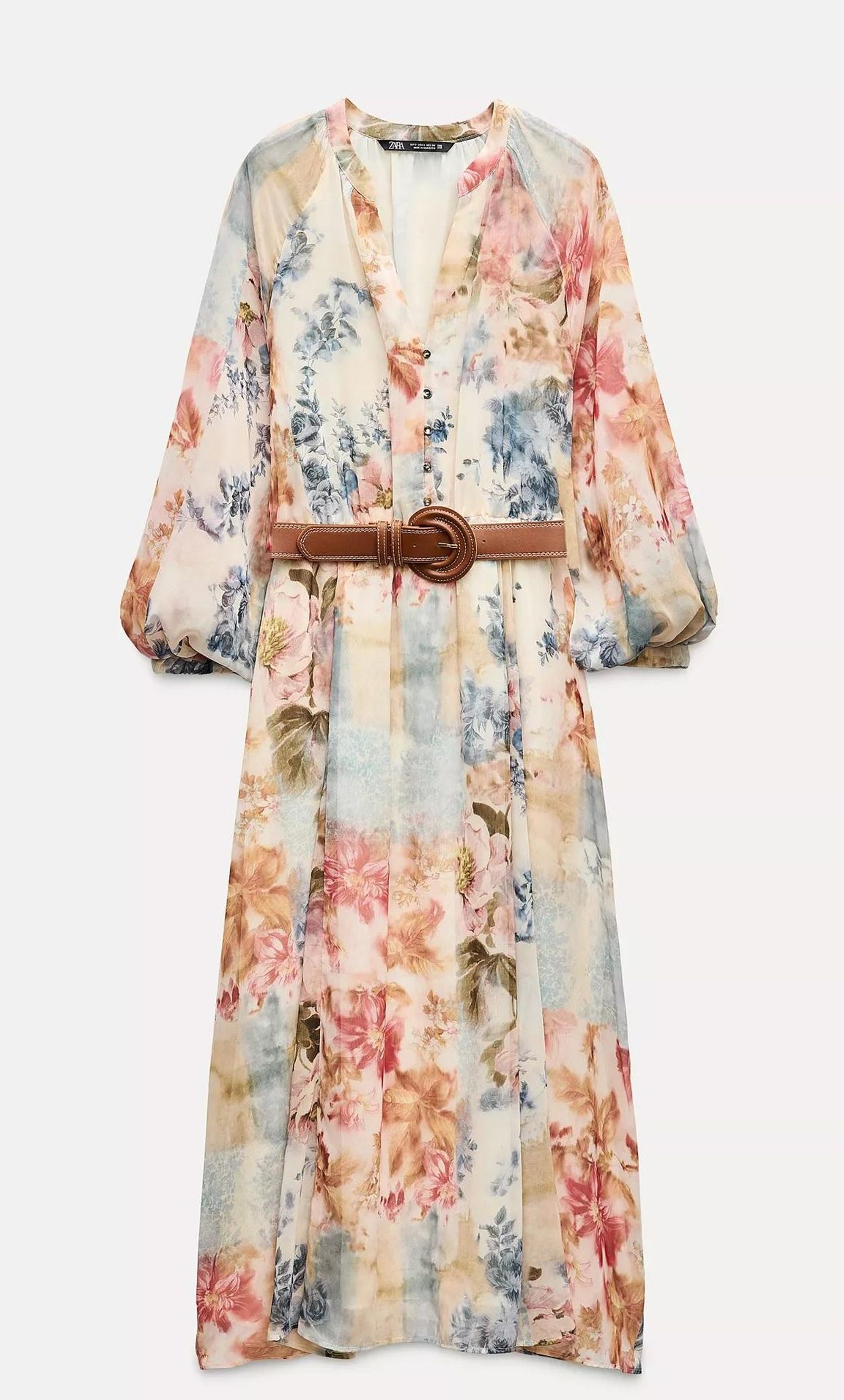 Vestido de flores de Zara.