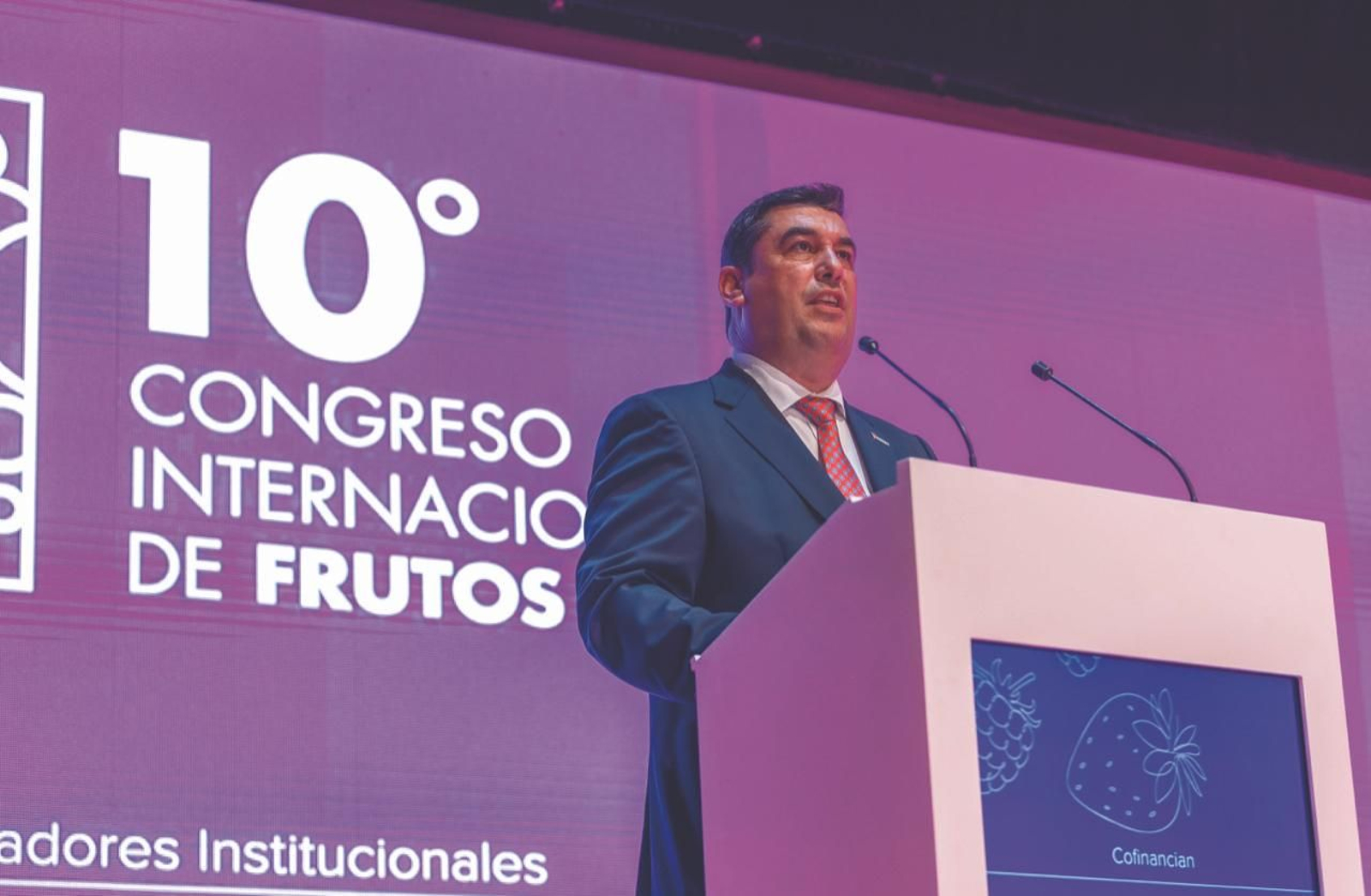 Francisco José Gómez, en la pasada edición del Congreso Internacional de Frutos Rojos.