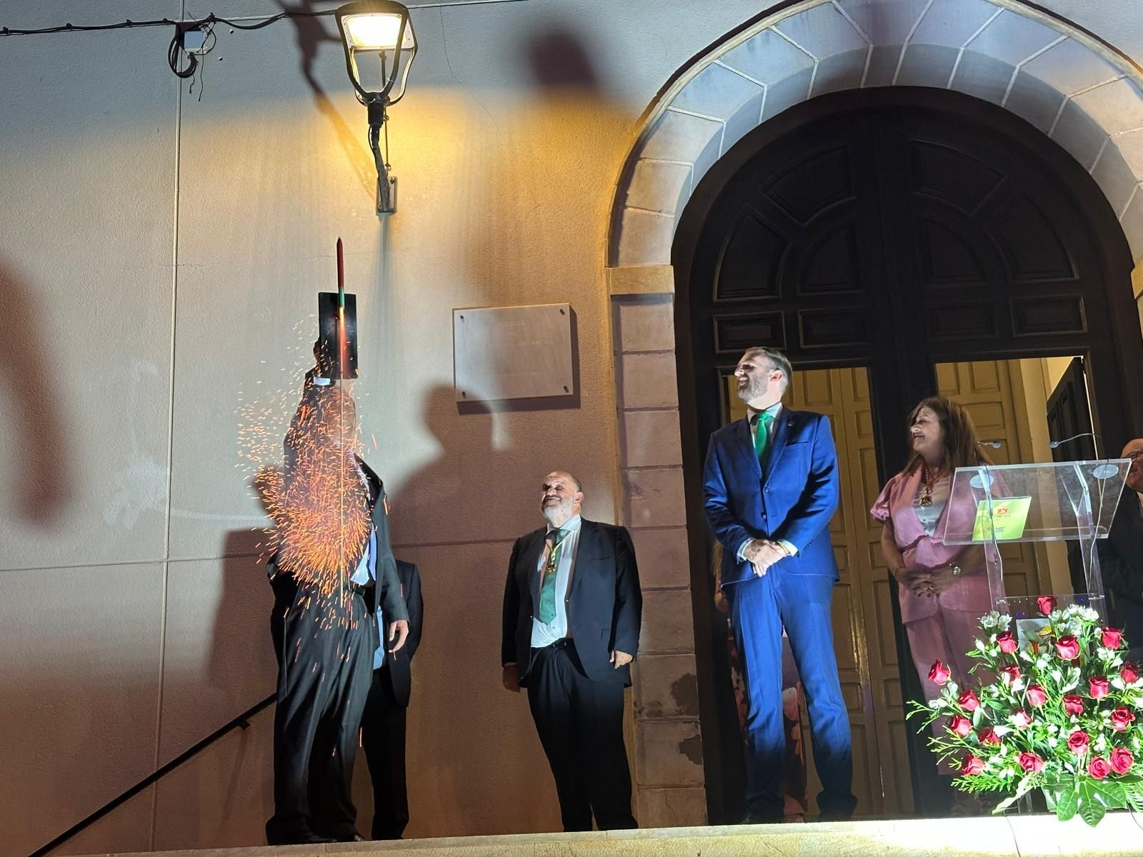 Momento del 'cohetazo' en Celín.