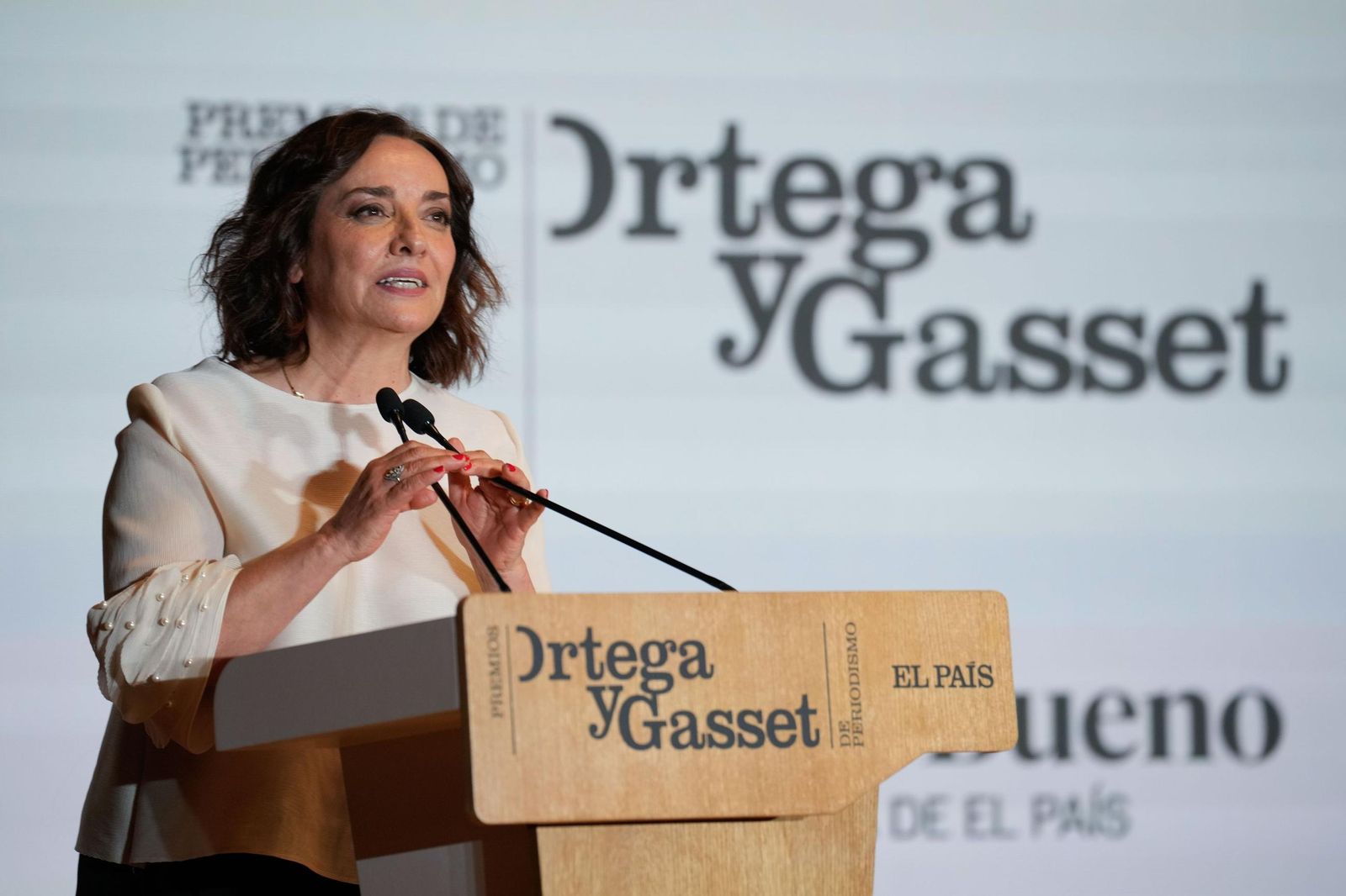 Pepa Bueno en la gala de la 42ª Edición de los Premios Ortega y Gasset de Periodismo que concede el diario El País.