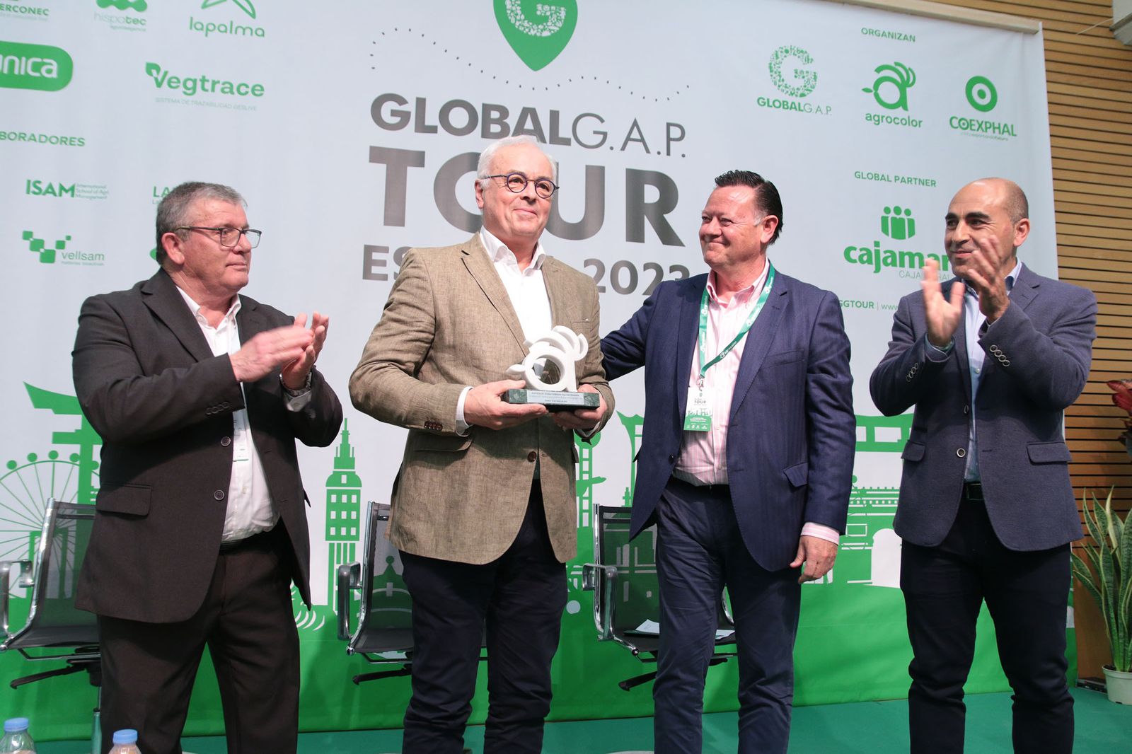 De izq. a dcha. Juan Antonio González, Guy Callebaut, Miguel Rodríguez y Antonio Mena