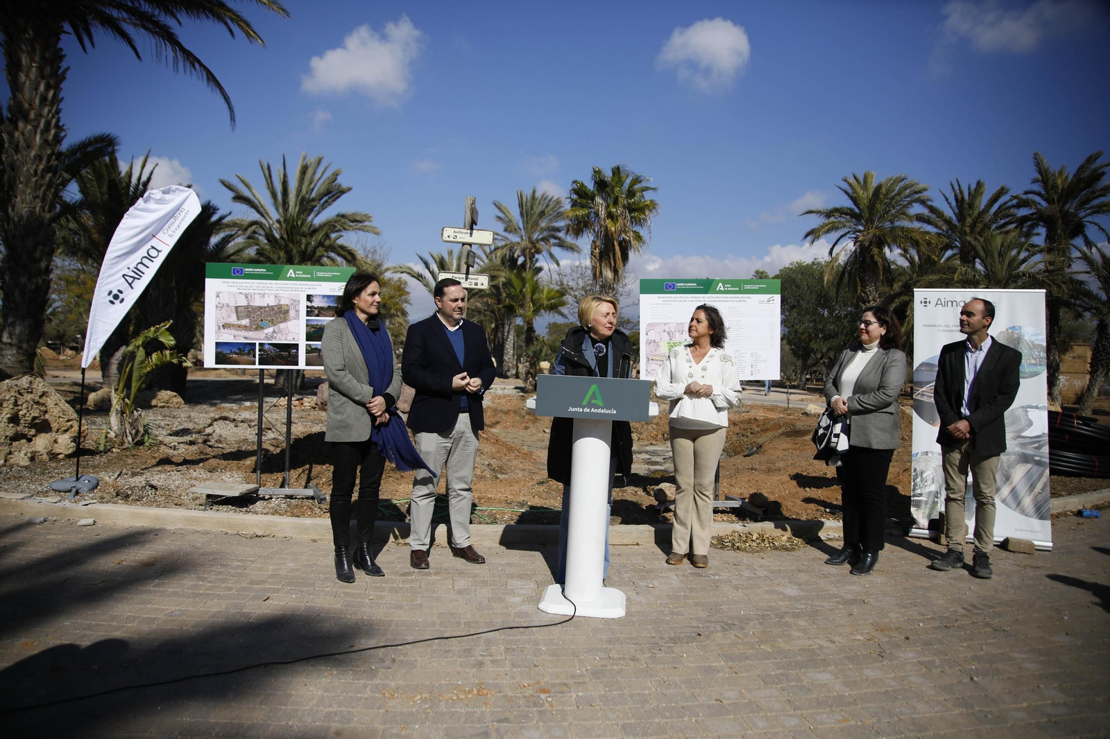 Imágenes de las obras en el parque del Boticario de Almería