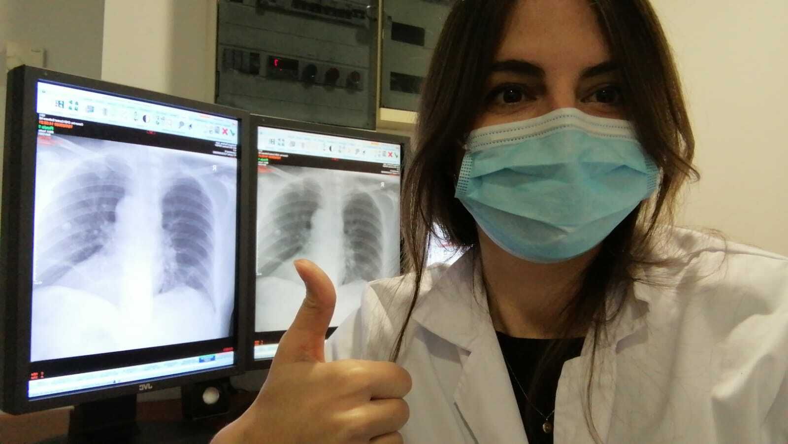 La gaditana Carlota García Barón en la Fundación Jiménez Díaz de Madrid.