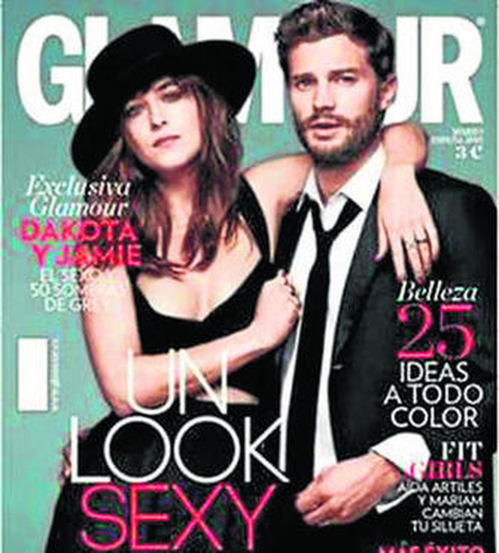 Dakota Johnson y Jamie Dornan posan para la revista Glamour