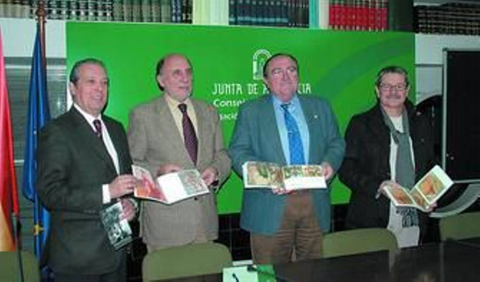 Juan José Blanco, Juan José Oña, Juan Manuel Díaz Cabrera y Pedro Rodríguez, ayer en la presentación.