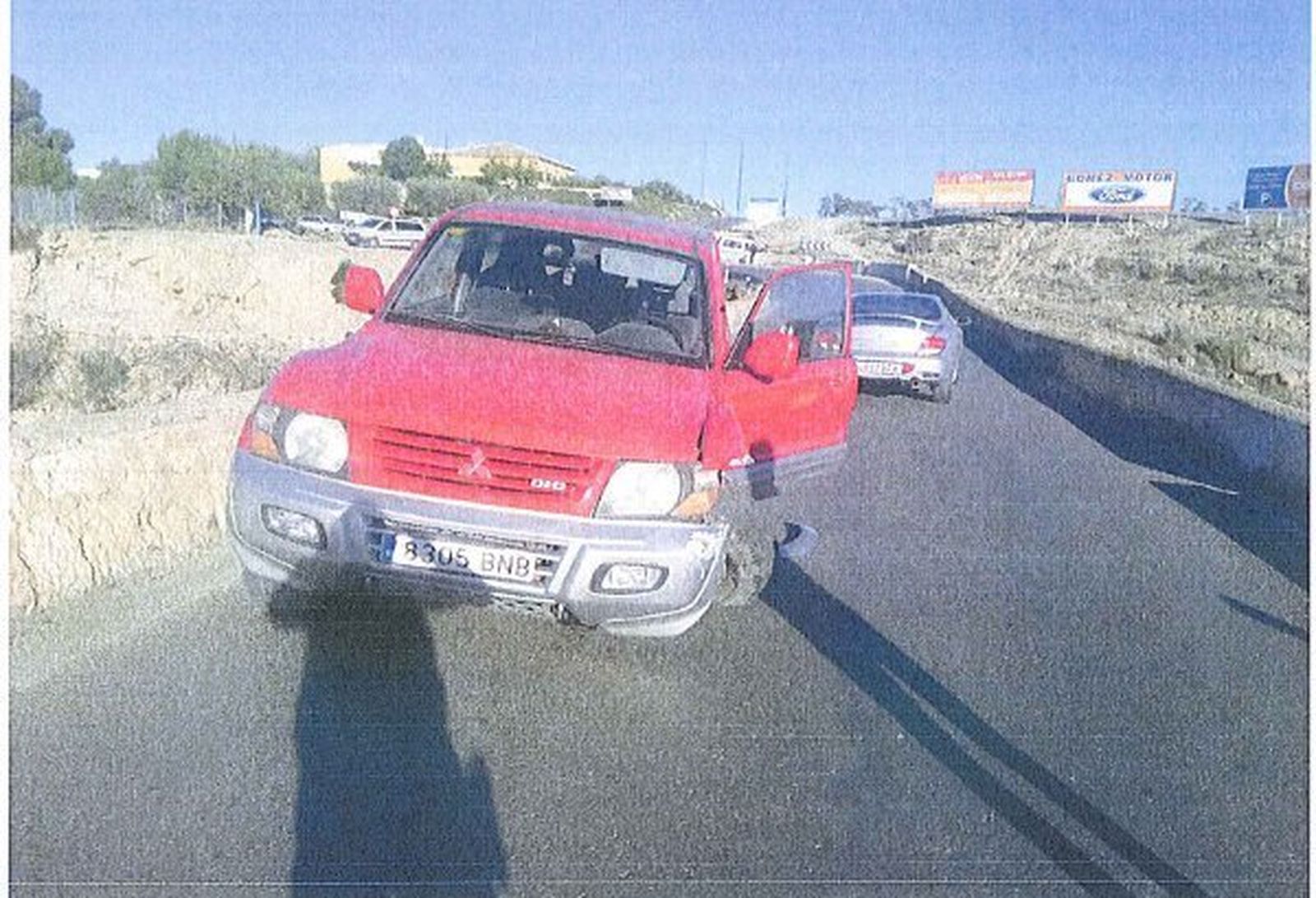 Instantánea del accidente que tuvo lugar este pasado martes.
