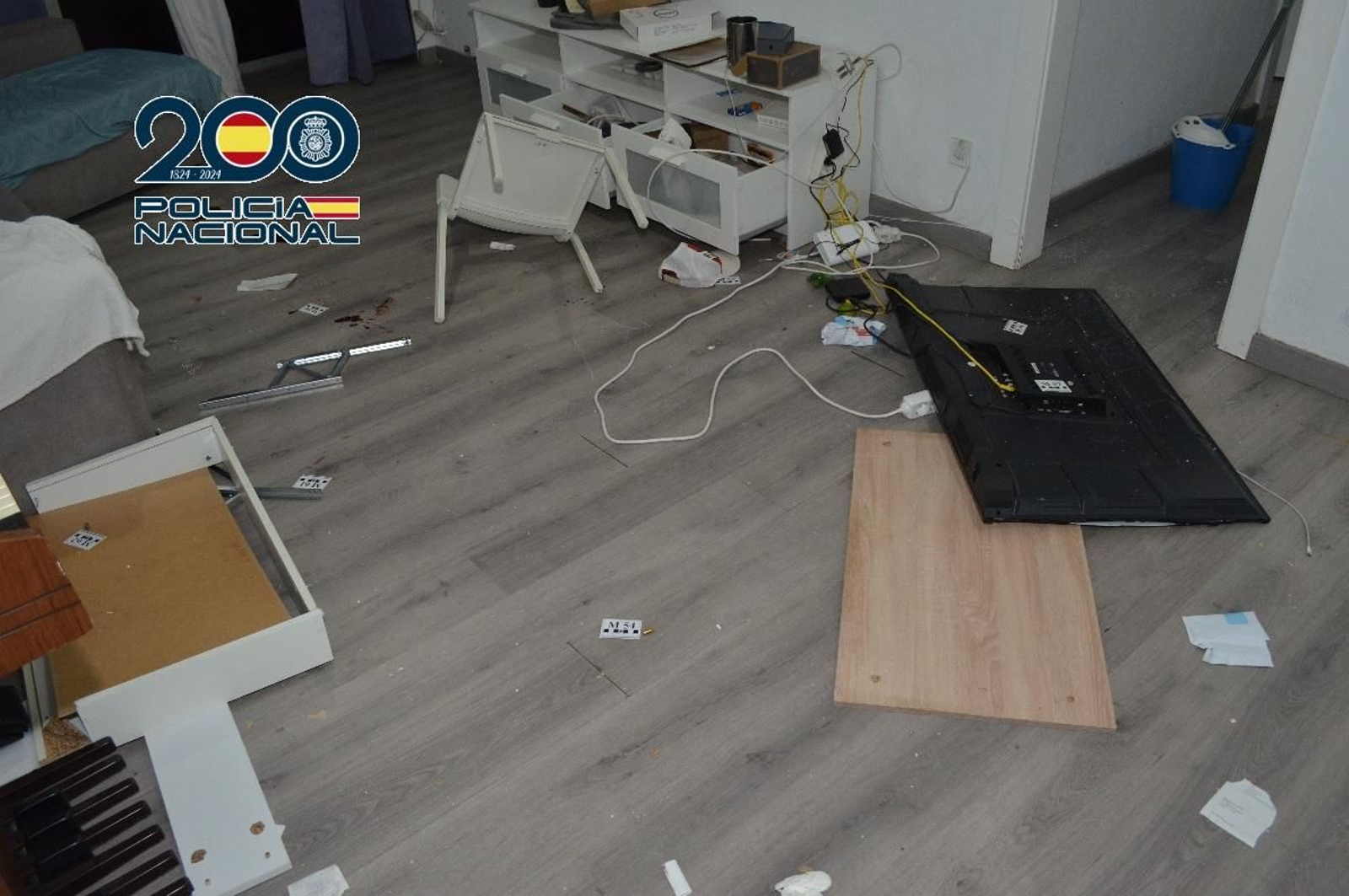 Una de las imágenes del registro policial