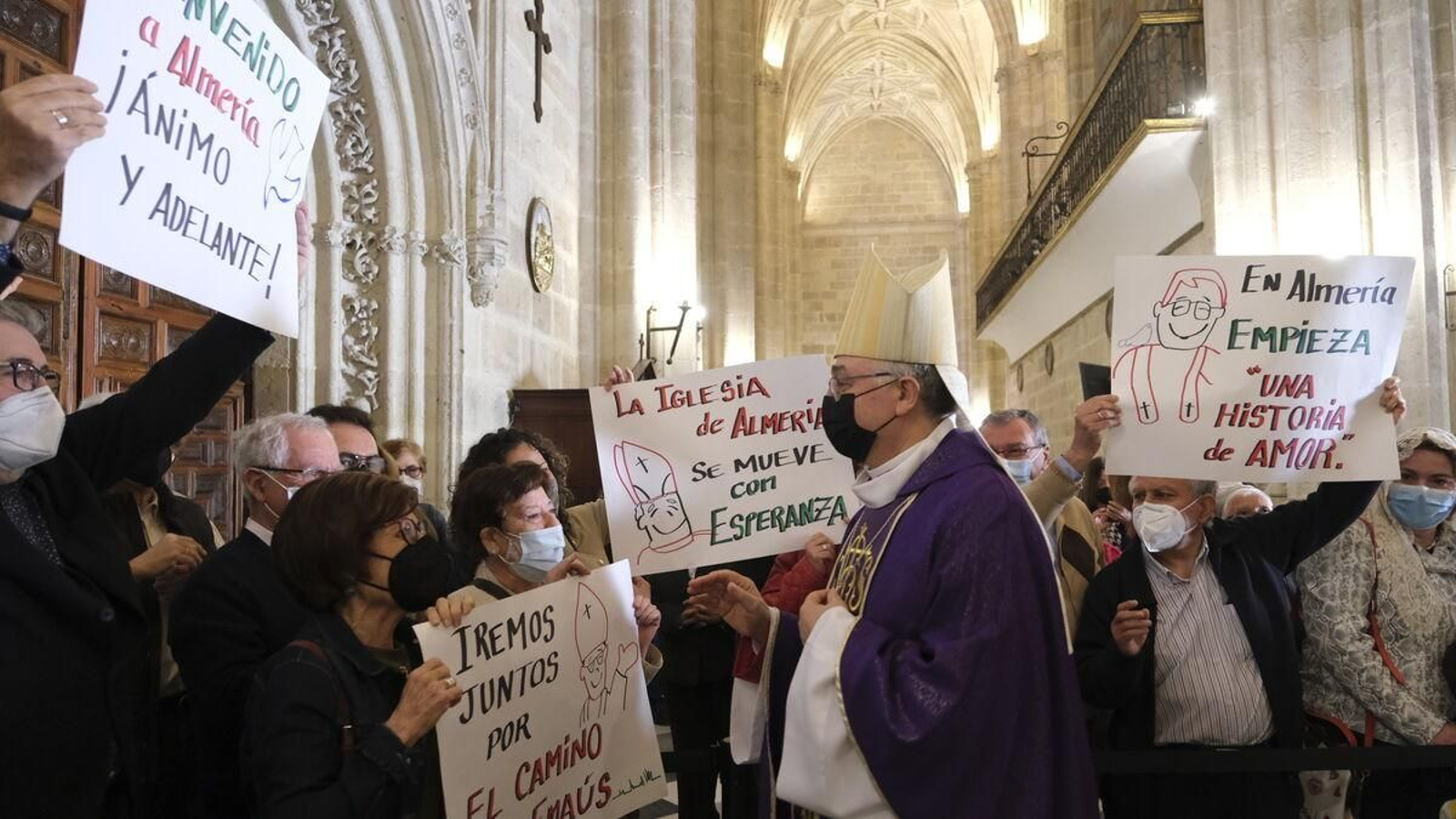 Antonio Gómez Cantero durante su toma de posesión como coadjutor.