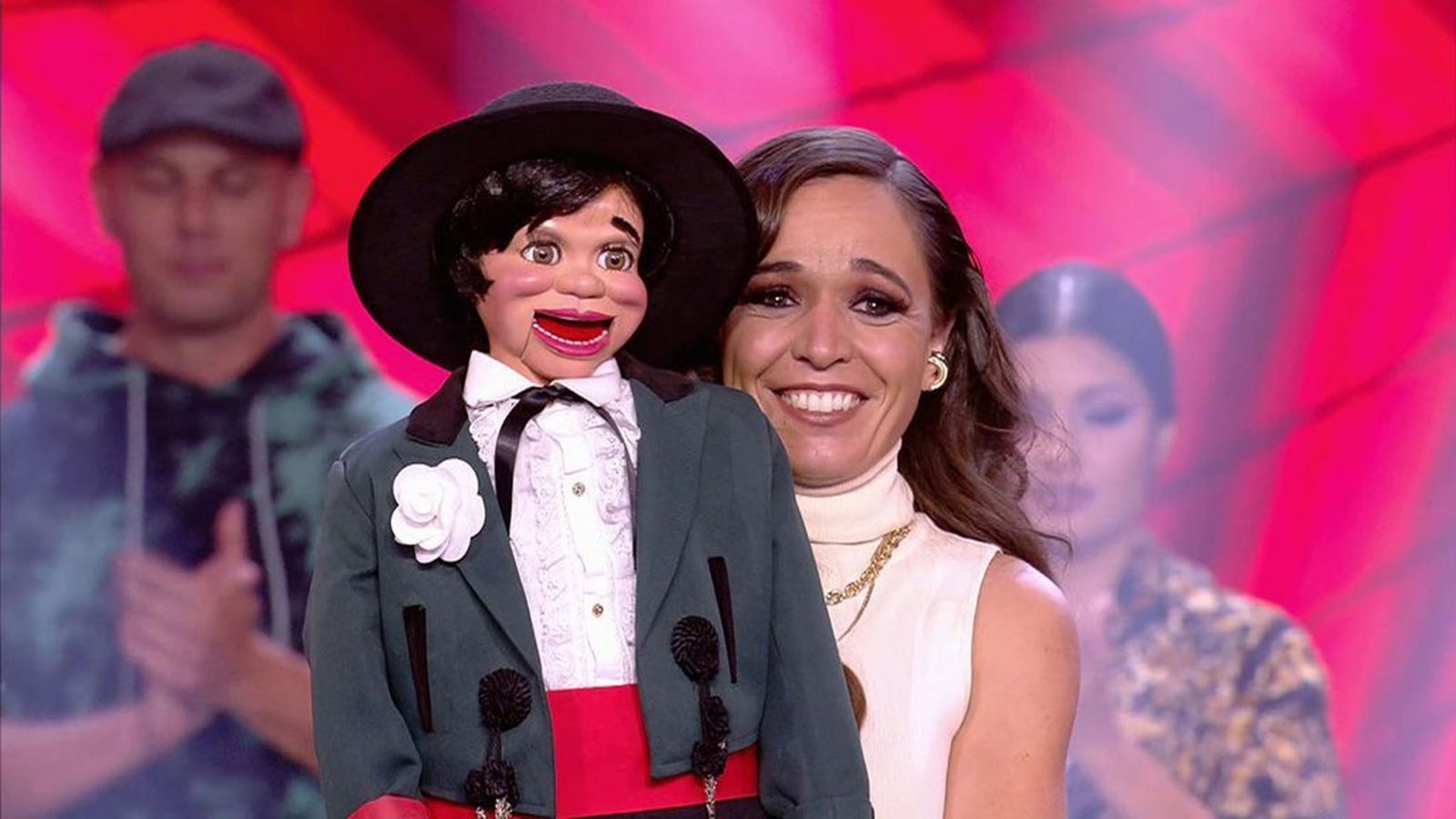 Celia Muñoz en 'Got Talent' con su muñeco Joselito