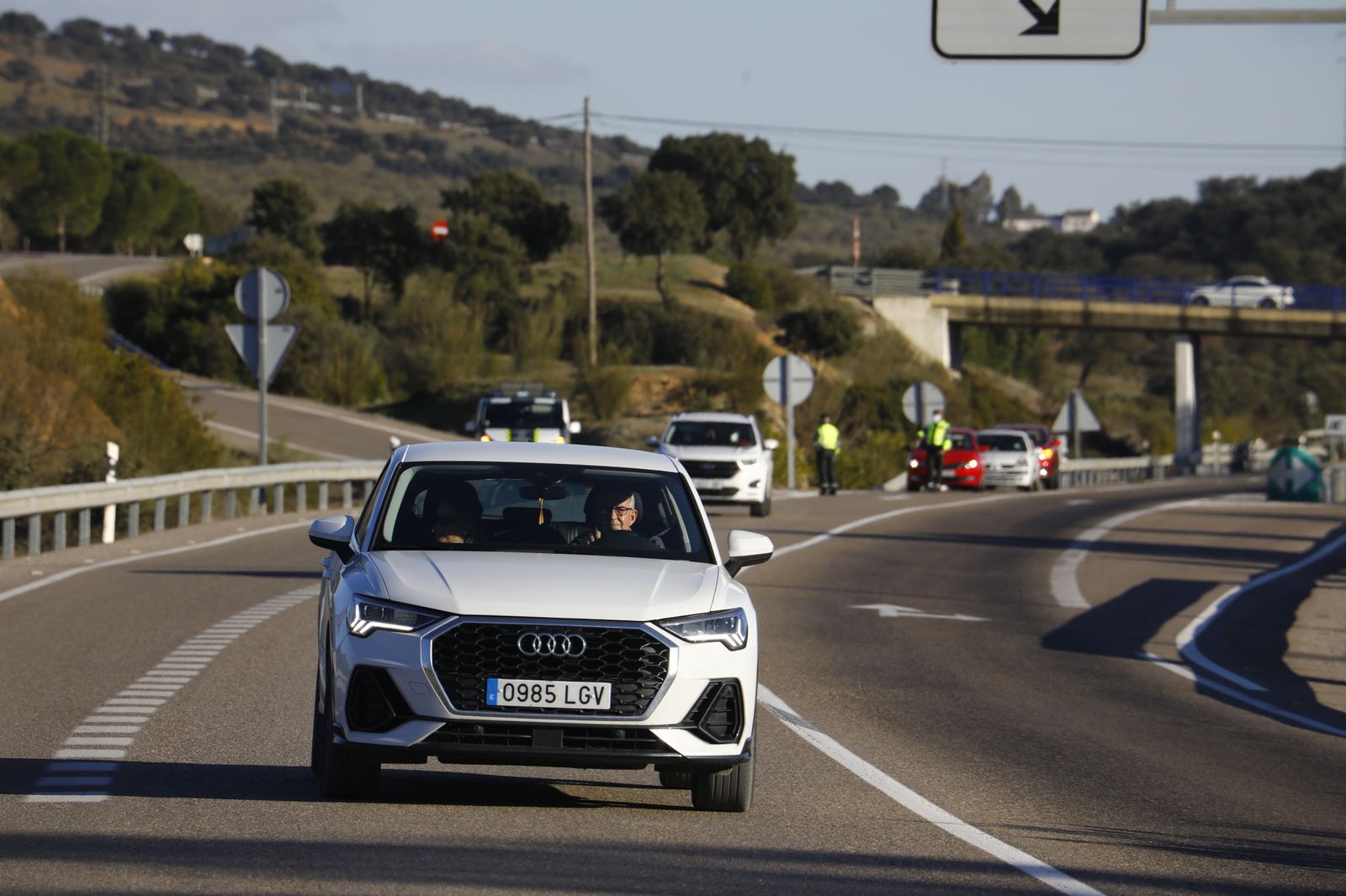 Las fotografías de la marcha lenta entre Córdoba y Badajoz para exigir la autovía A-81