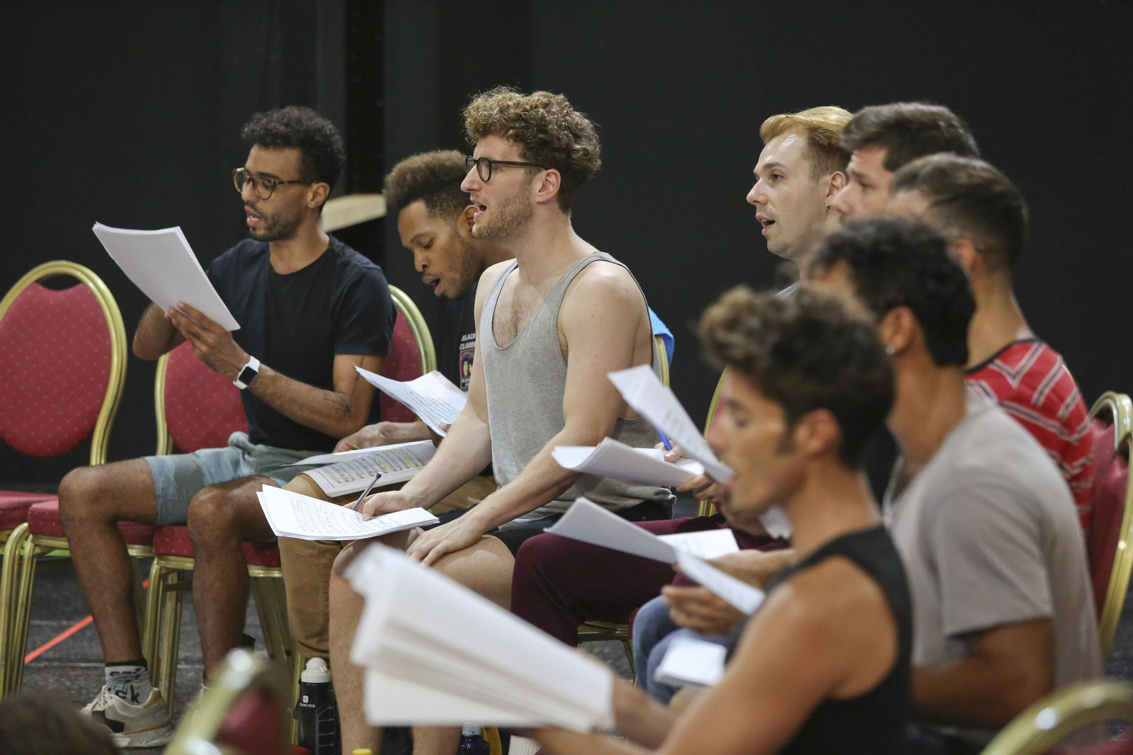 Ensayo con Antonio Banderas de la obra que estrenará el Teatro del Soho
