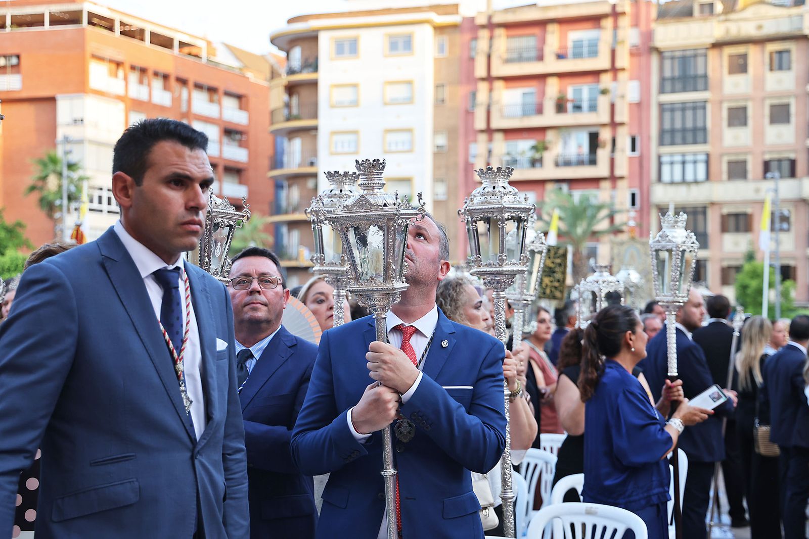 Imágenes del Rosario Jubilar rociero celebrado por las 25 hermandades filiales de la Matriz de Almonte en La Merced