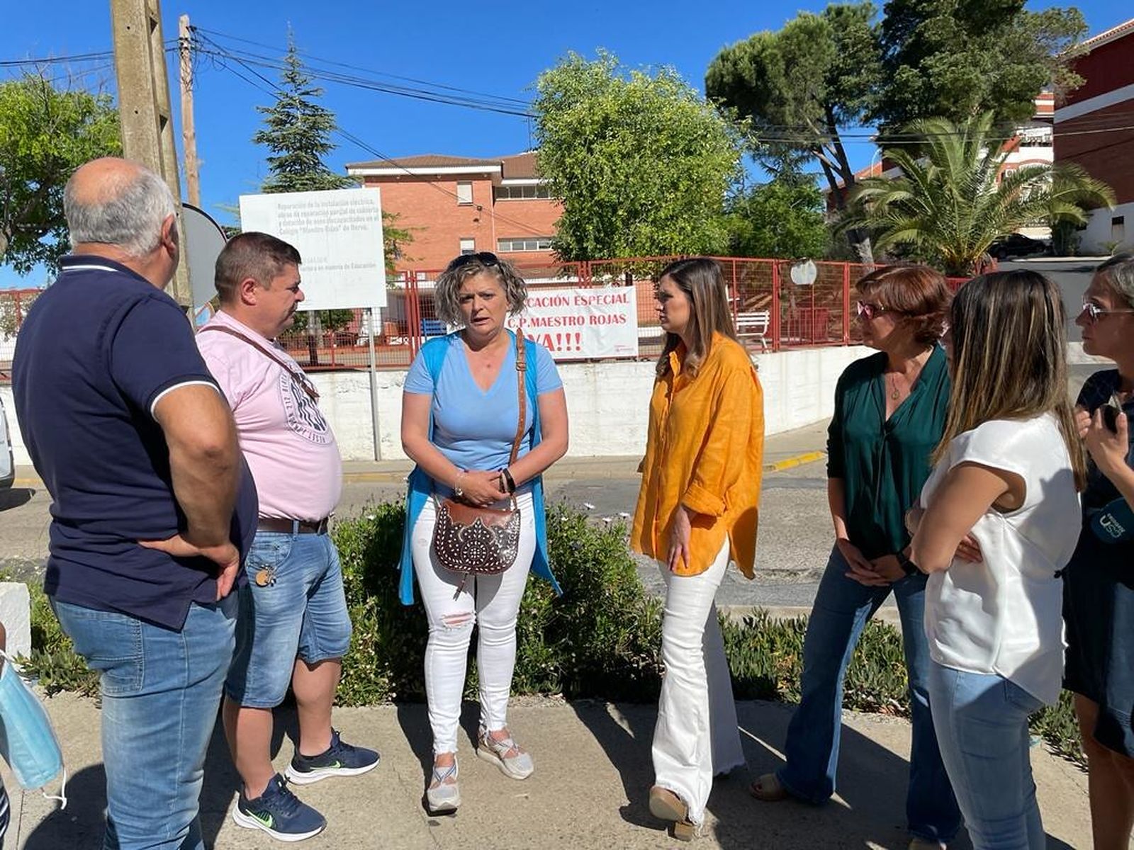 Visita de María Márquez a Nerva.