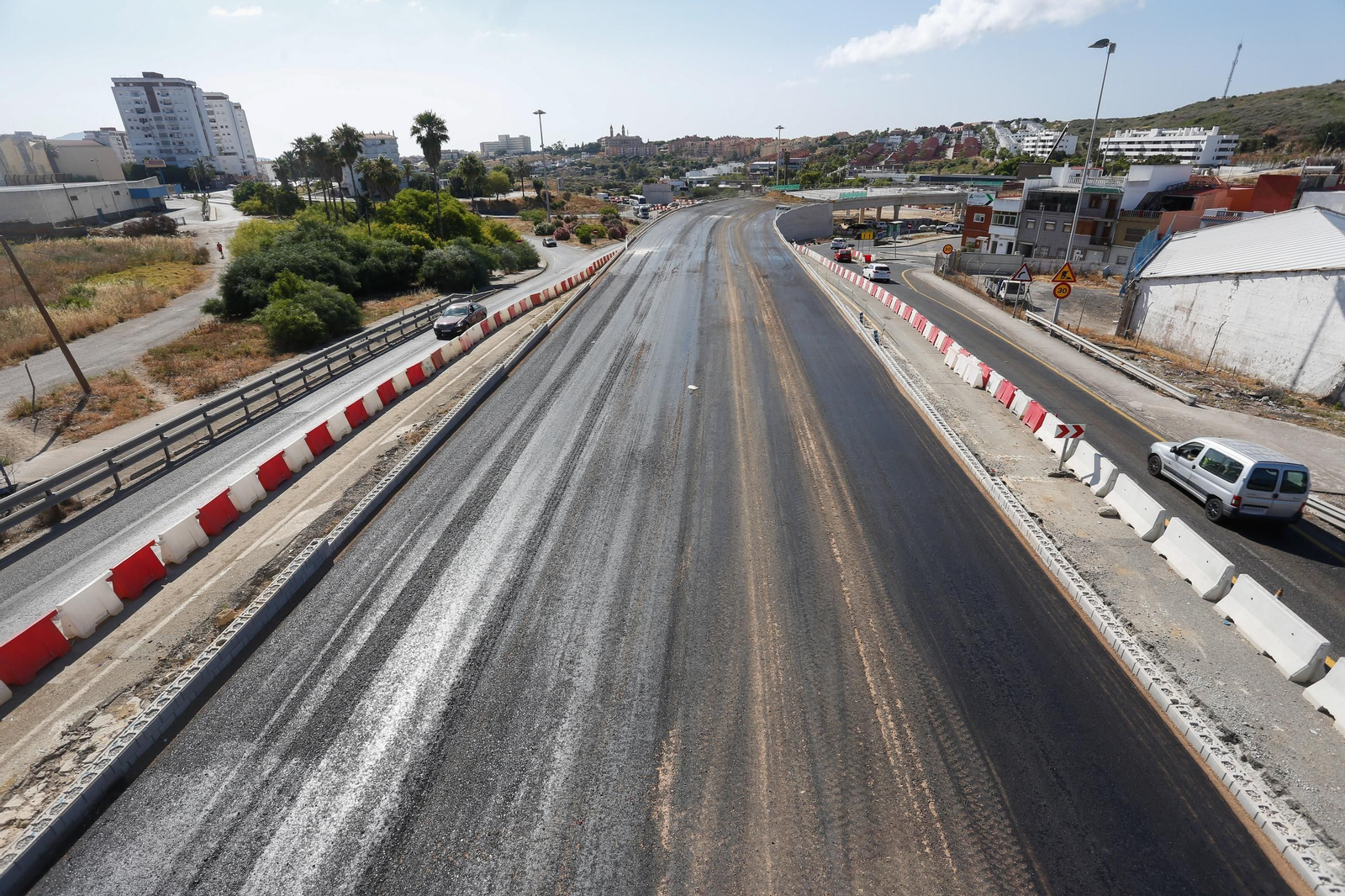 Fotos del estado de las obras del Acceso Sur a Algeciras en Los Pastores