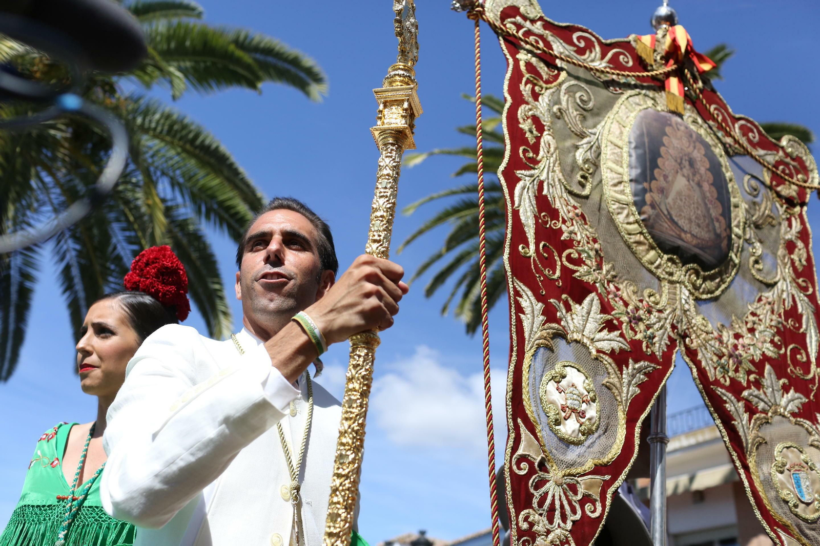 El hermano mayor el pasado miércoles, día en que la Matriz salió hacia El Rocío.