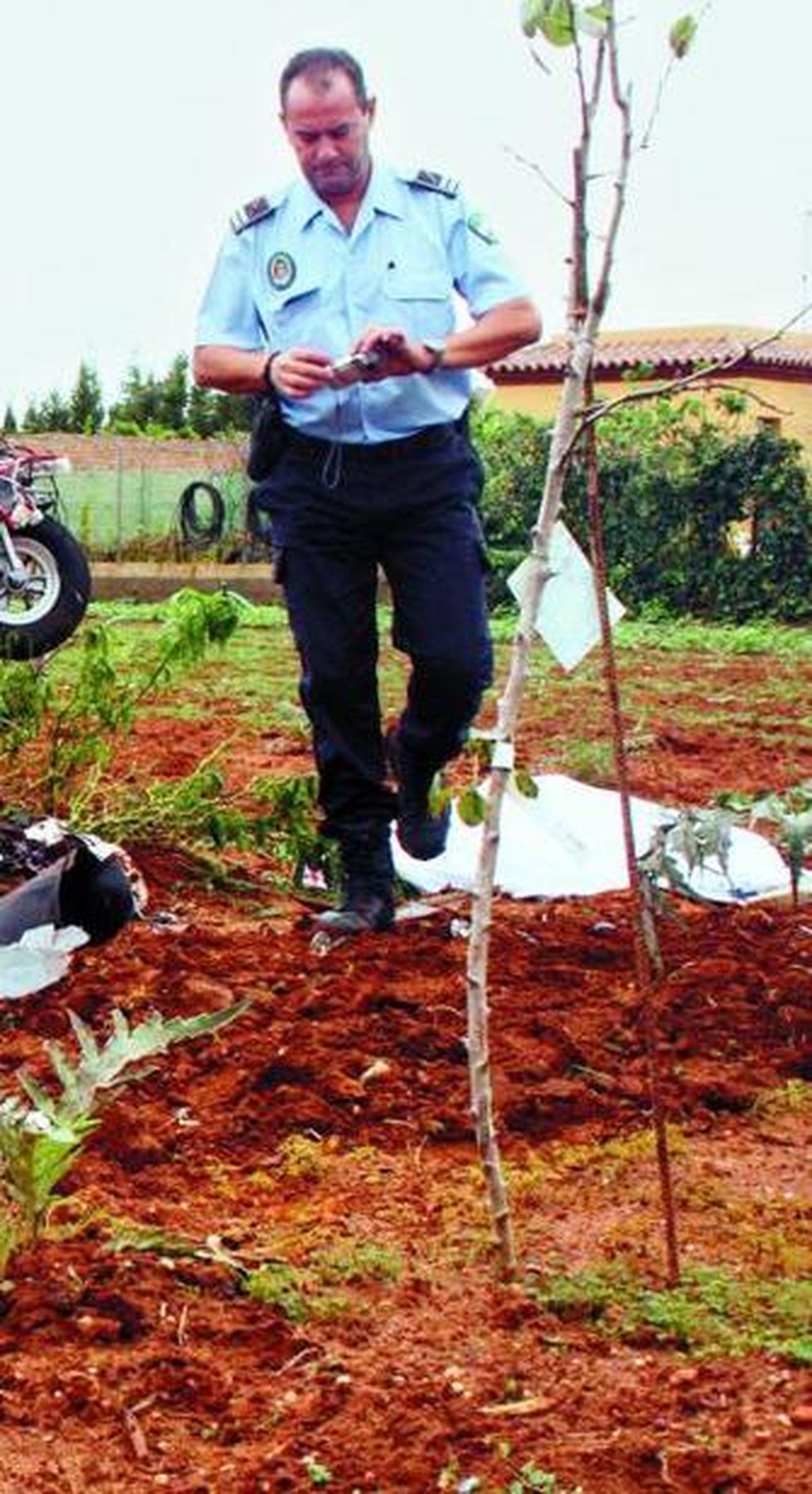Francisco L. González, durante una actuación policial anterior.