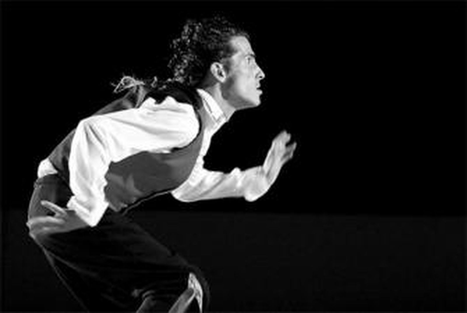 Manolo Carambolas en plena actuación de su espectáculo.