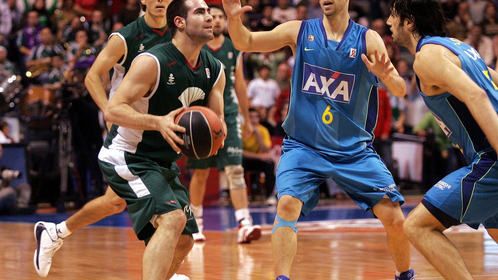 Cabezas y Sánchez, en un Unicaja-Barcelona. Cabezas y Sánchez, en un Unicaja-Barcelona.