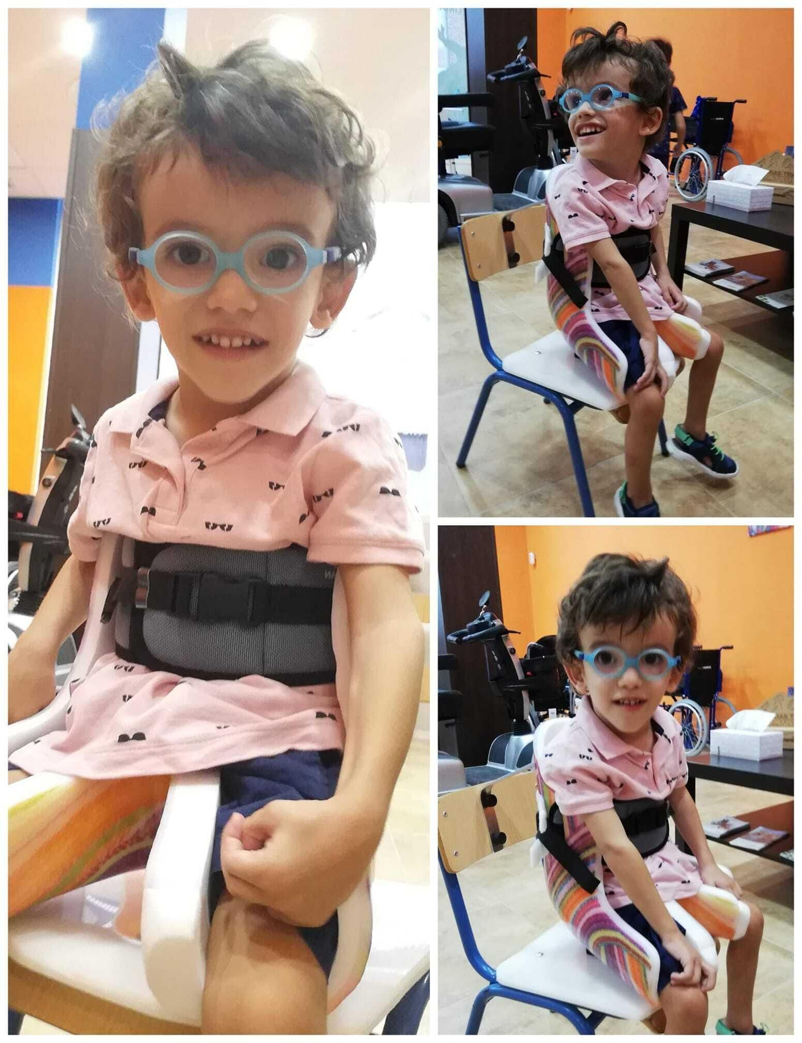 Aportaciones particulares permiten a Adrián tener nueva silla corsé