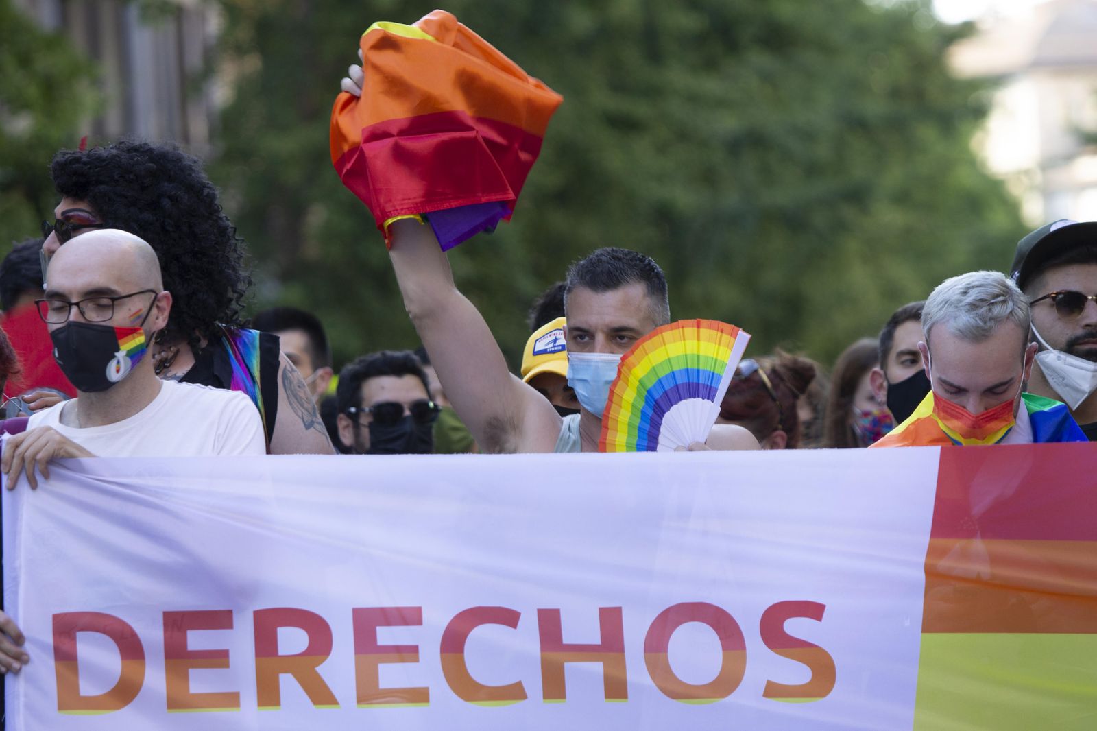 Manifestación en favor de los derechos del colectivo Lgtbi.