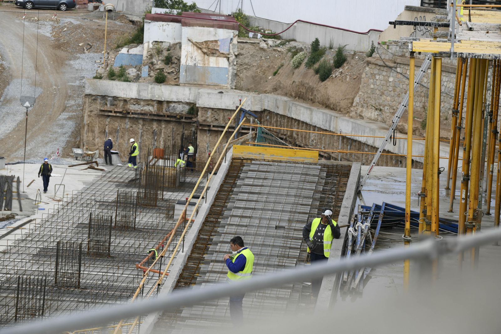 Trabajadores en una obra de Granada