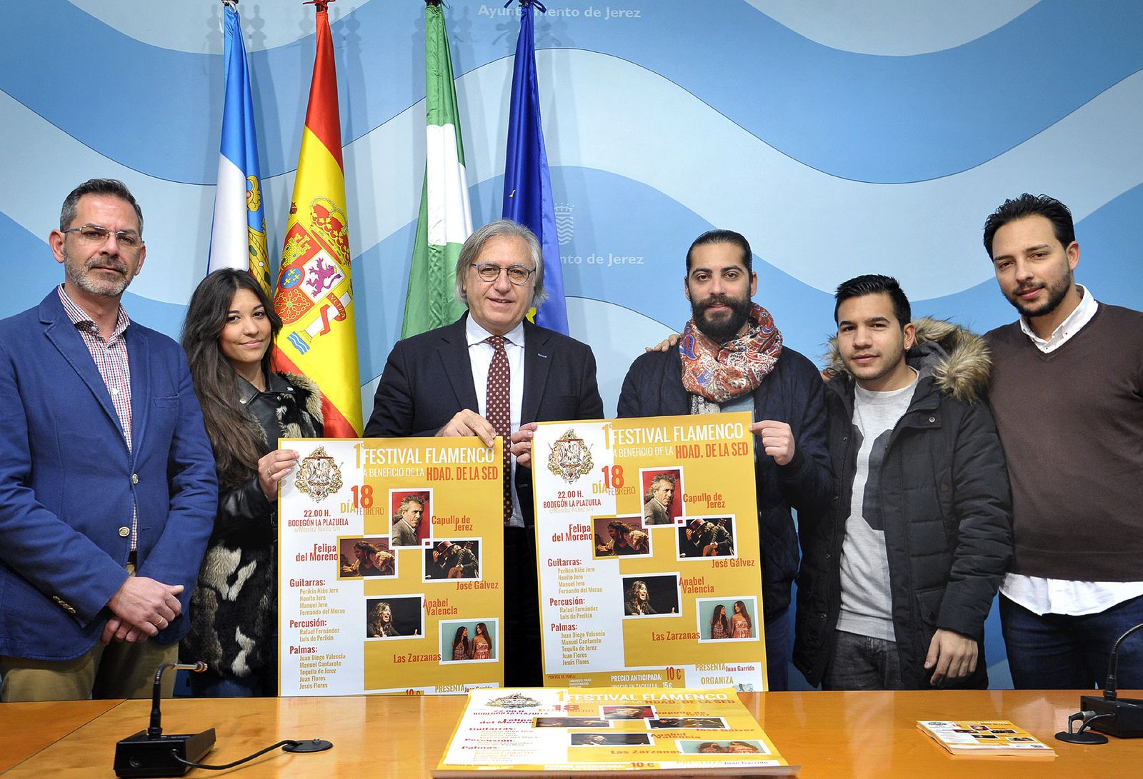 Presentación del festival flamenco, en el Ayuntamiento.
