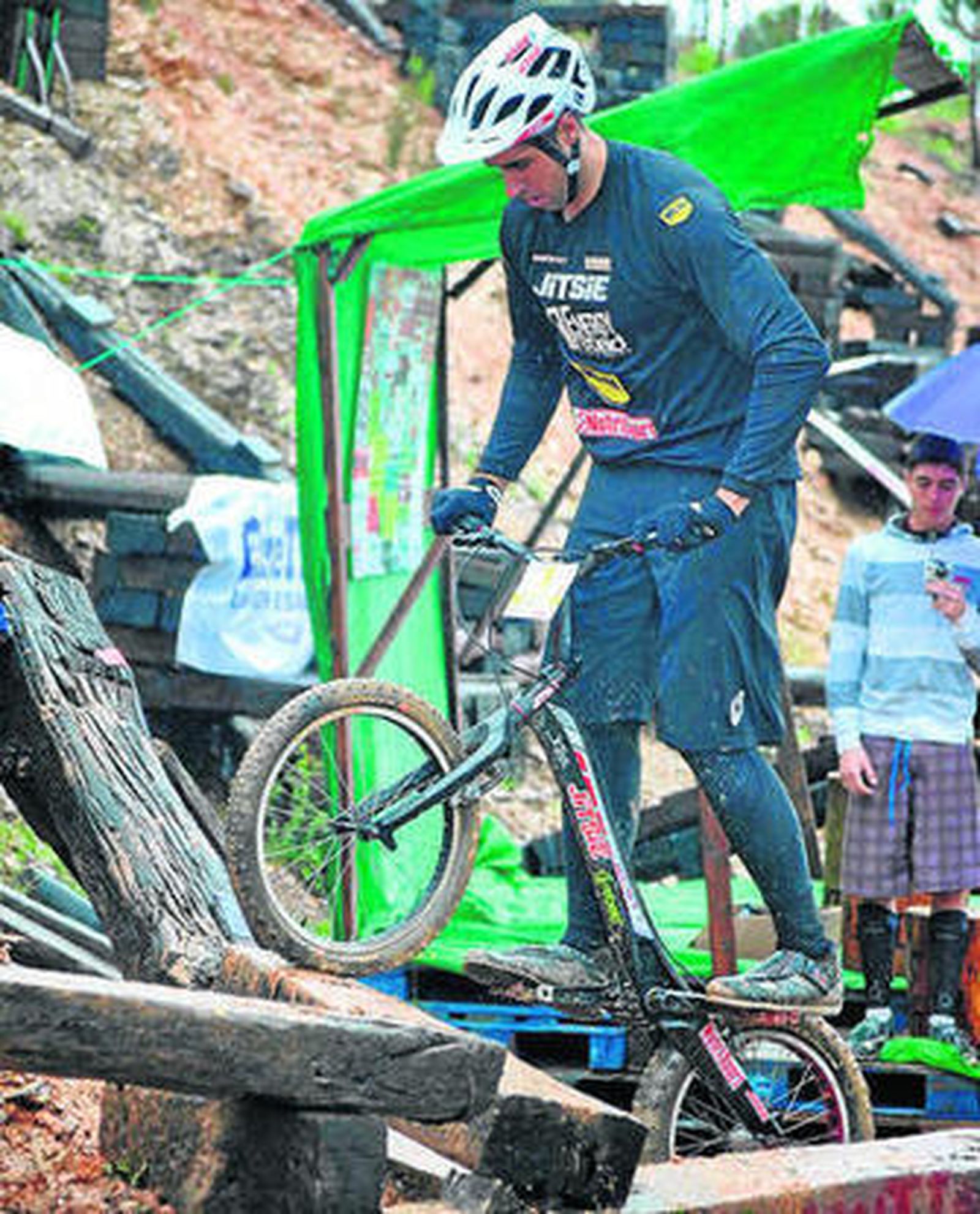 Dani Comas, en acción durante la competición en Zalamea.