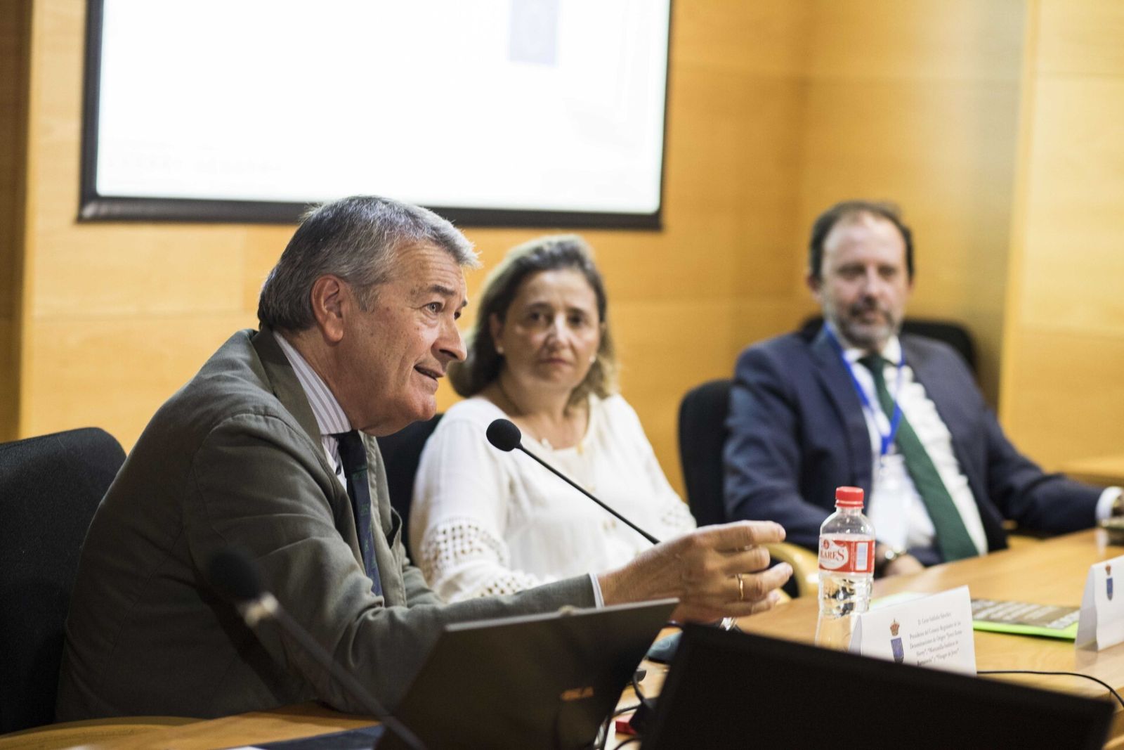 César Saldaña, durante su intervención.