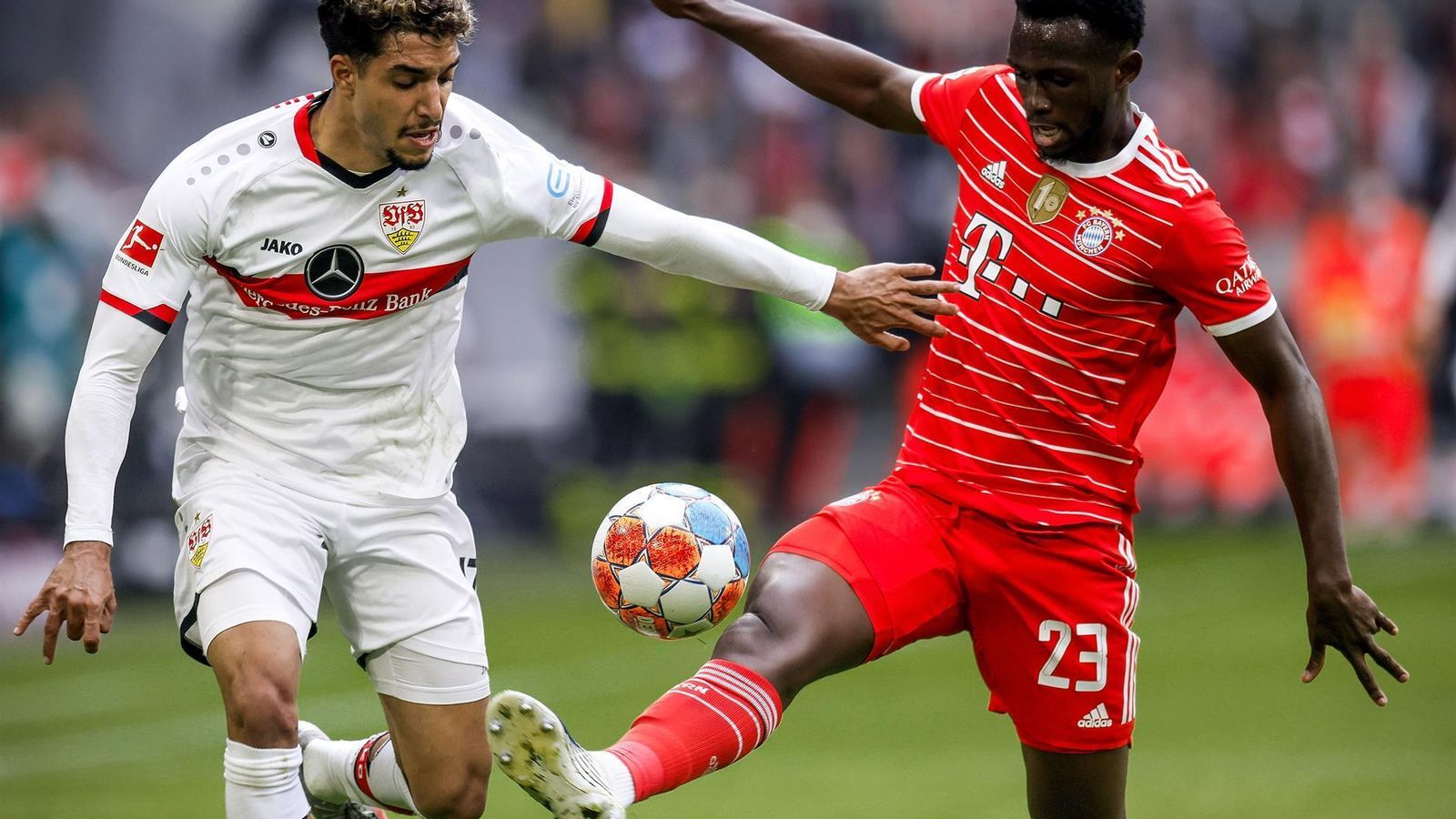 Tanguy Nianzou, en un partido de la pasada temporada contra el Stuttgart.