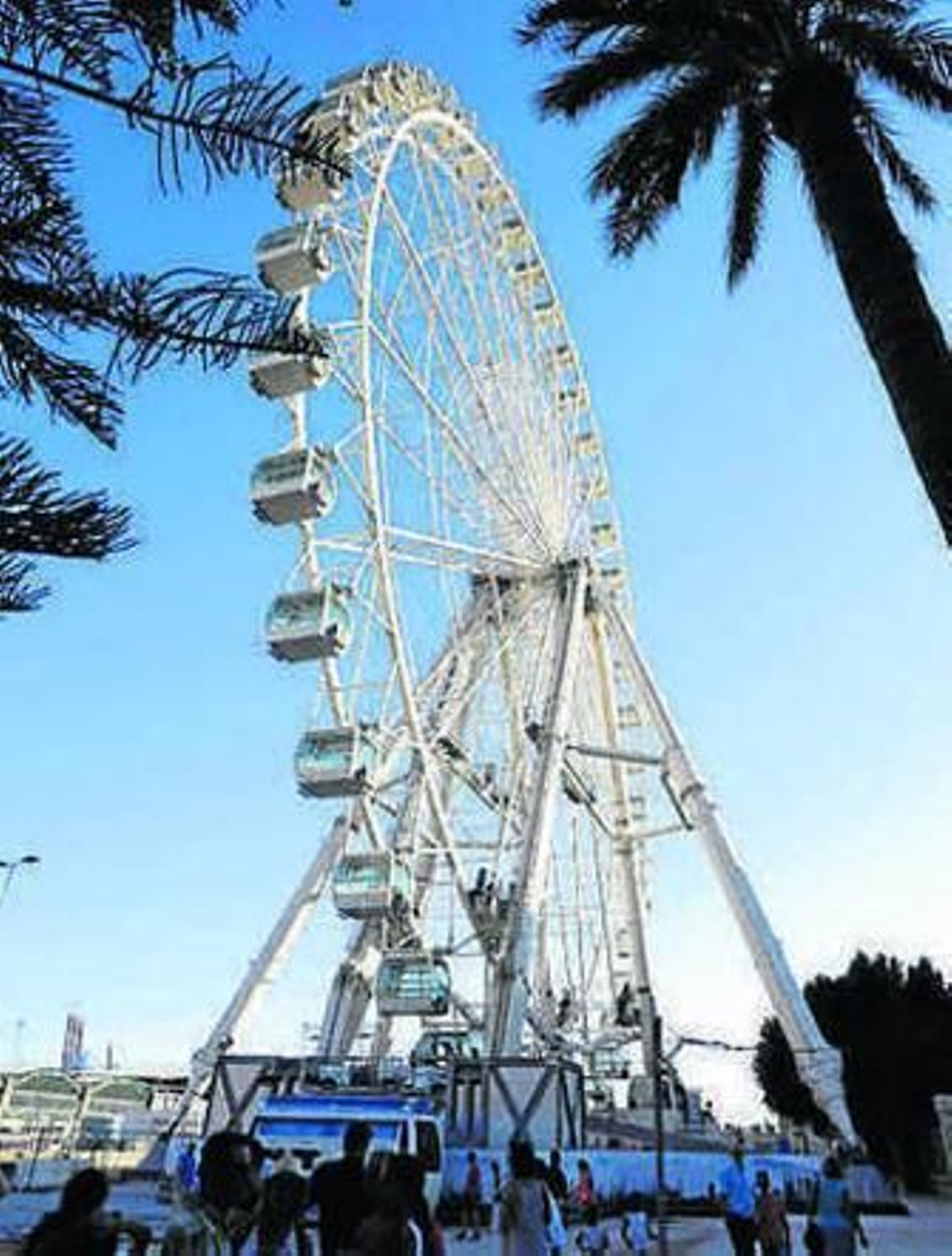 La noria, en su actual ubicación.