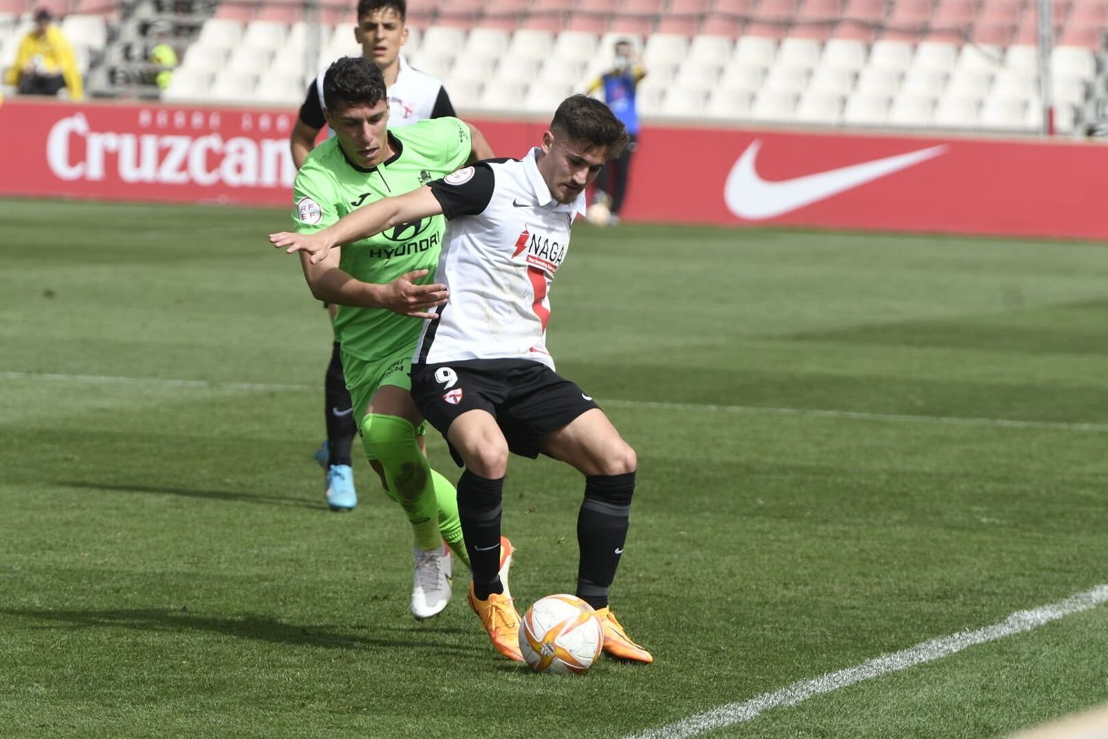 Iván Romero, durante el partido con el Atlético Baleares.