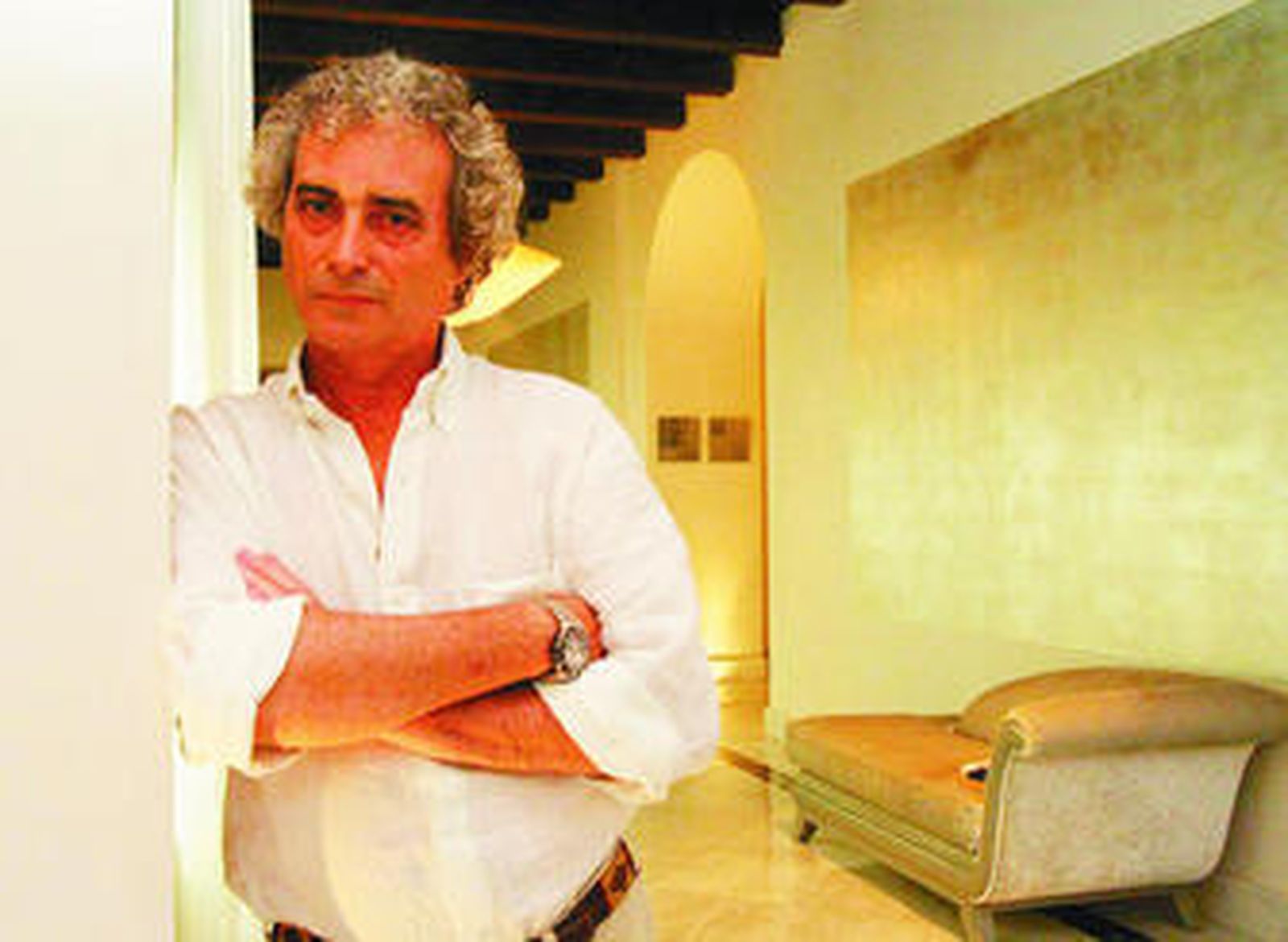 Ildefonso Falcones, ayer, en el hotel Hospes Palacio del Bailío.