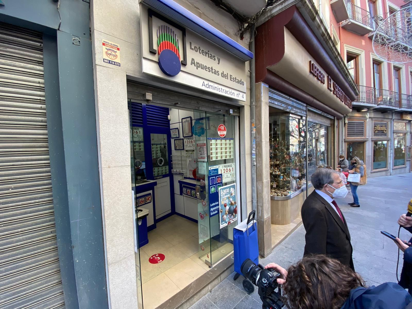 Administración de loterías de Granada que ha vendido el Gordo.