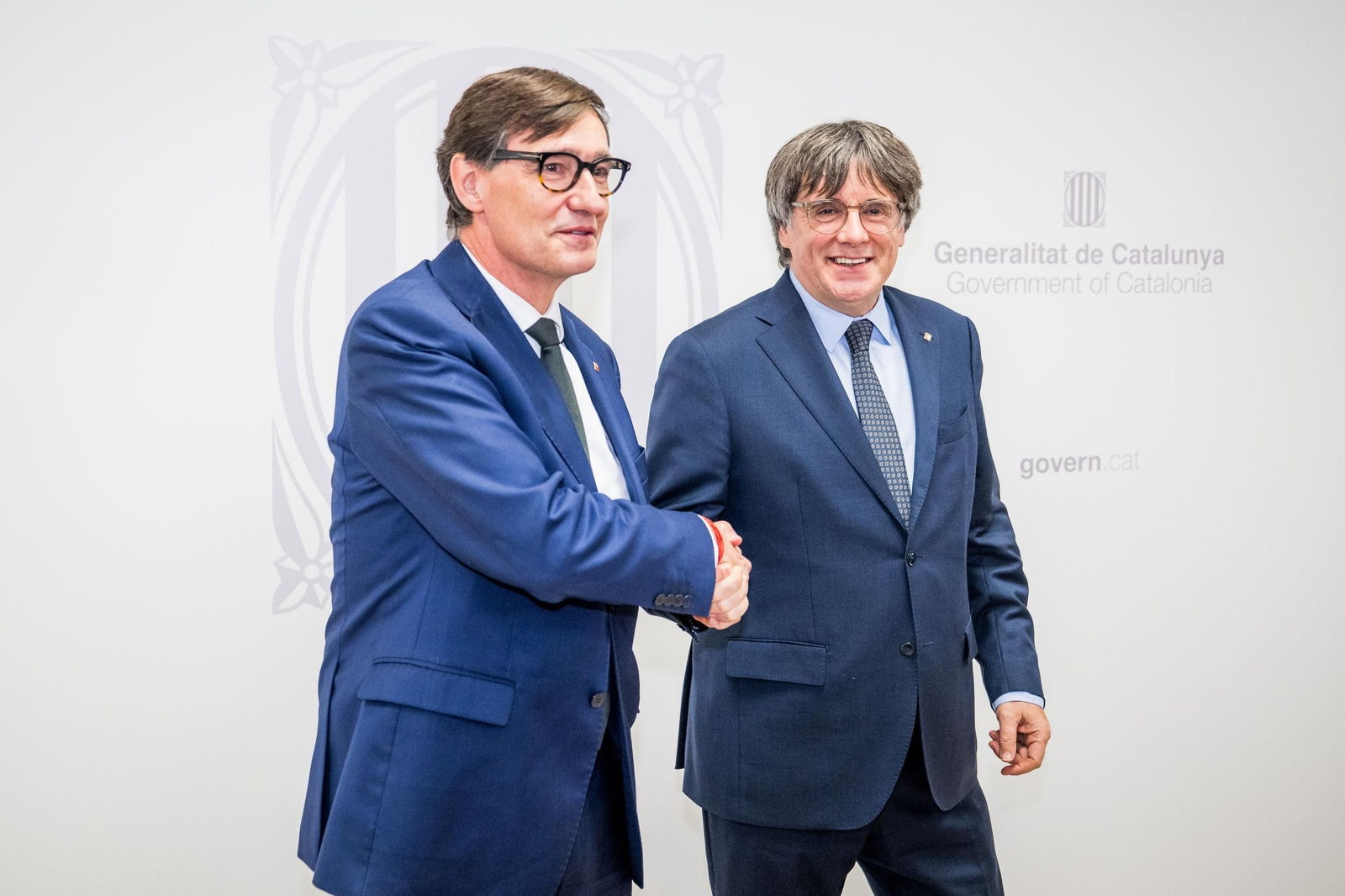 Salvador Illa, con Carles Puigdemont esta semana