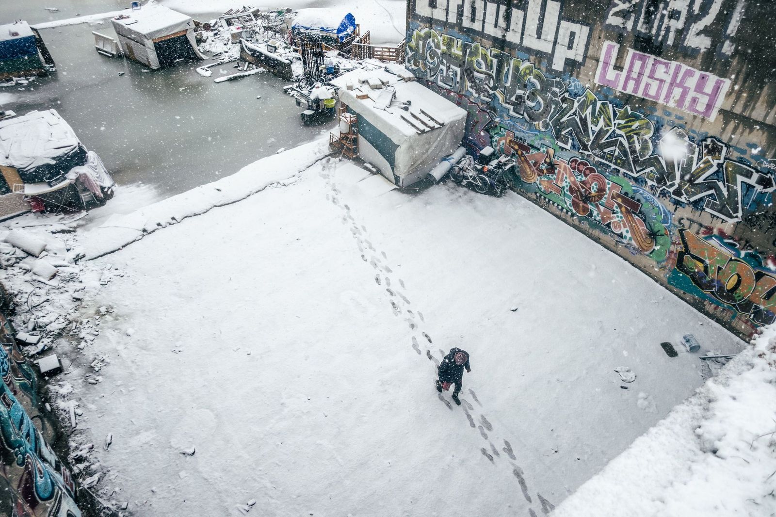 Imágenes de la nevada que ha dejado la borrasca Kristin en Madrid capital