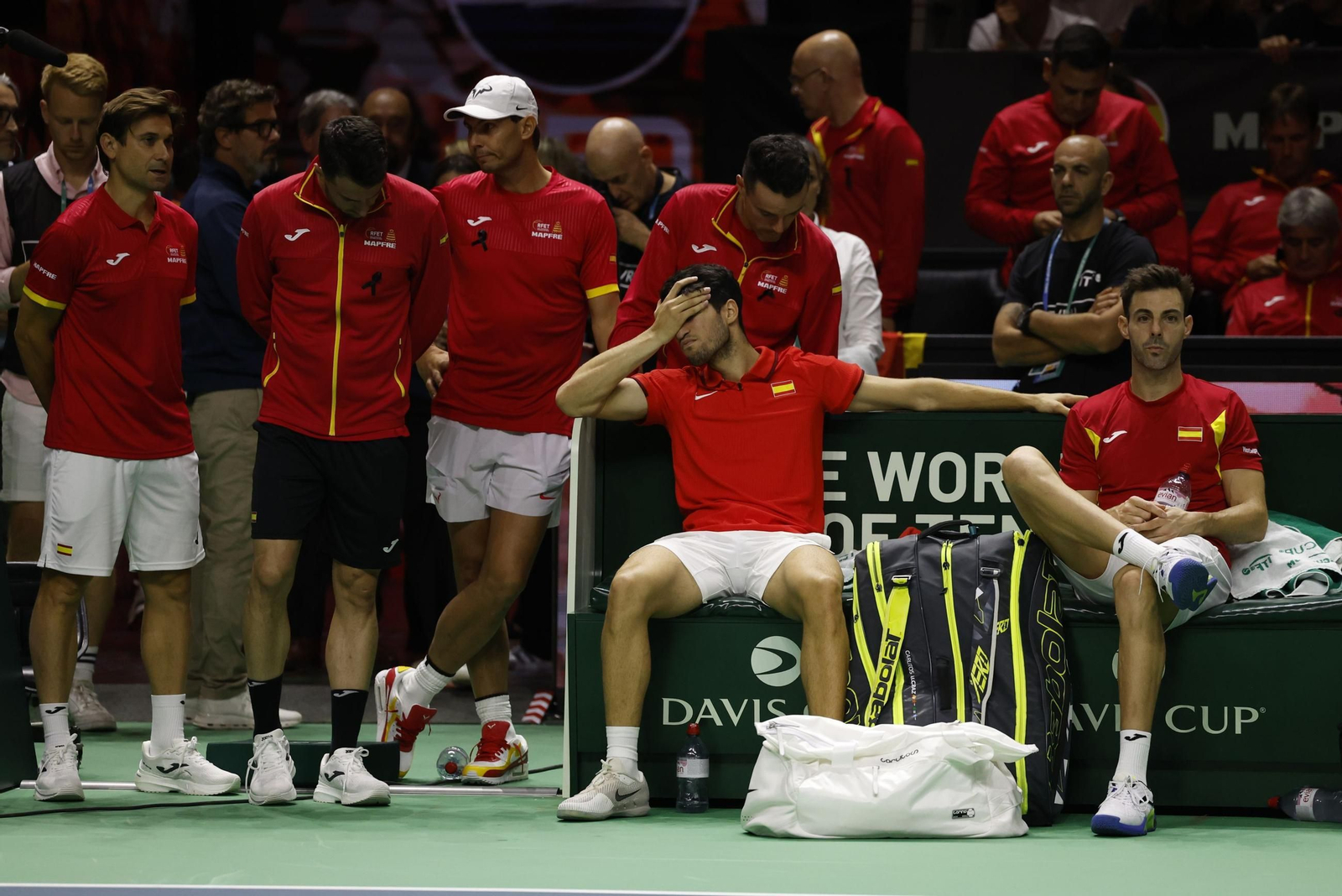 Las fotos de la derrota de España en el dobles ante Países Bajos