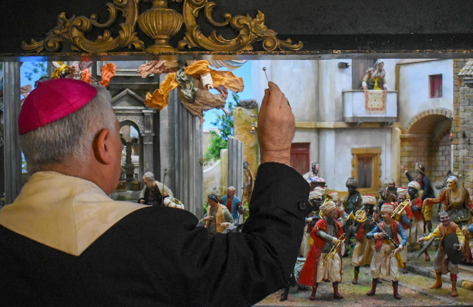 Inauguración del belén de la Fundación Cajasol, en la plaza San Antonio.