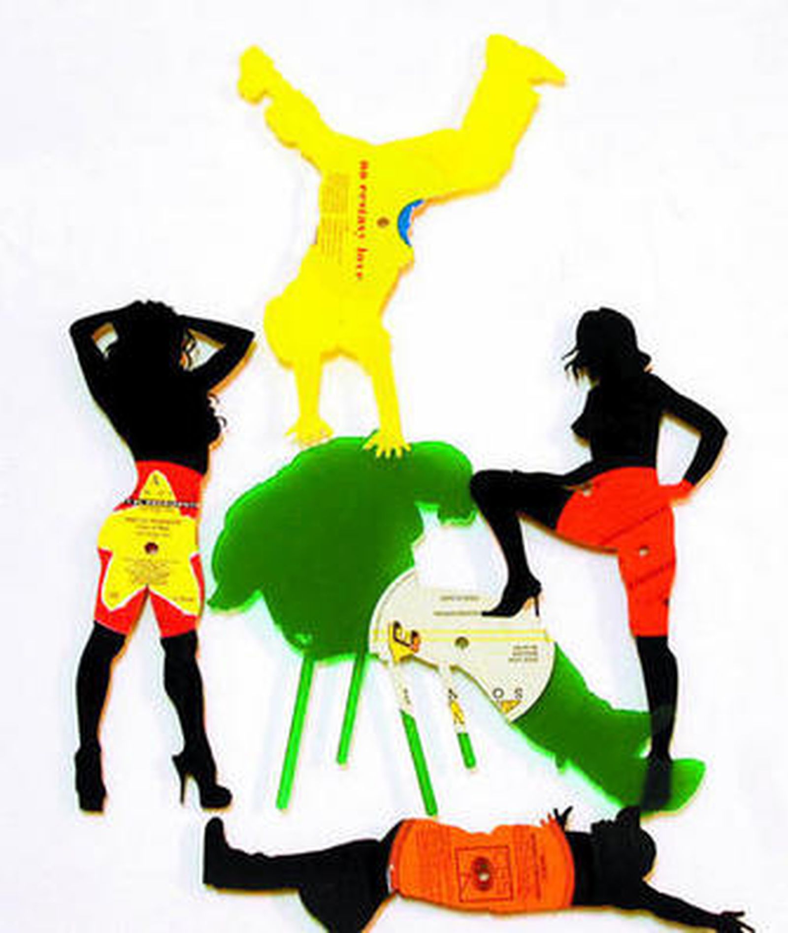 Siluetas en vinilo de Carlos Aires que Sandunga llevará a la próxima edición de ARCO.