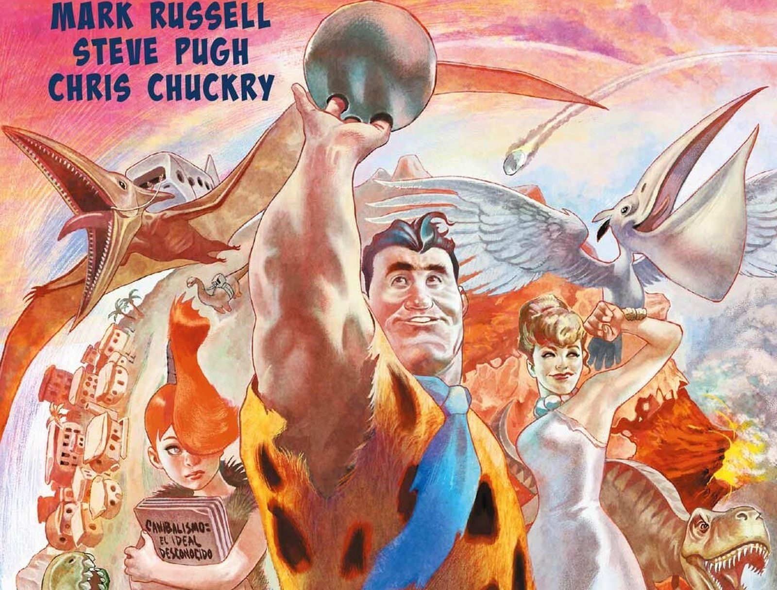 Detalle del dibujo de la portada del cómic.