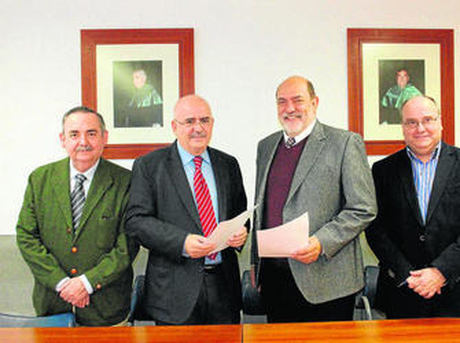 Manuel Pérez, Aurelio Gurrea, Francisco Cantalejo y Benjamín del Alcázar.