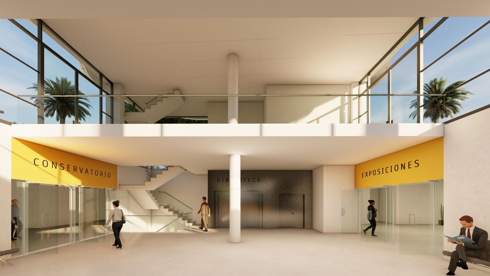 El equipamiento público albergará un conservatorio, una biblioteca vertical y una sala de exposiciones. El equipamiento público albergará un conservatorio, una biblioteca vertical y una sala de exposiciones.