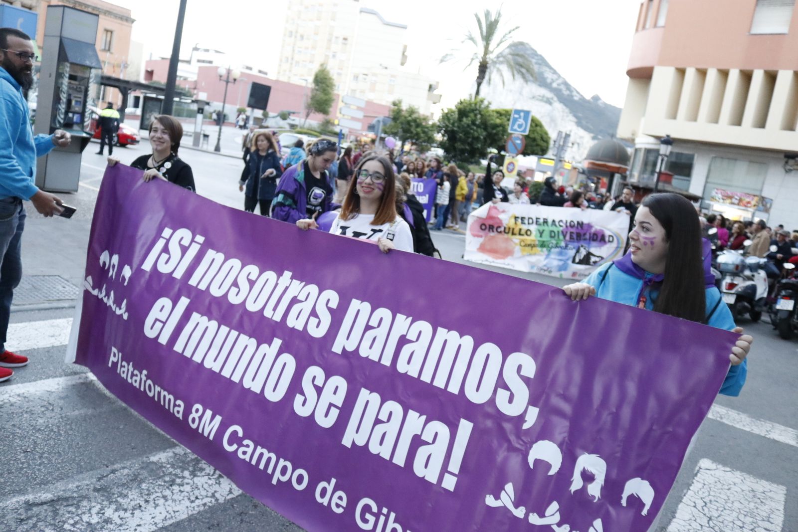 Imágenes de la manifestación por el Día de la Mujer en La Línea