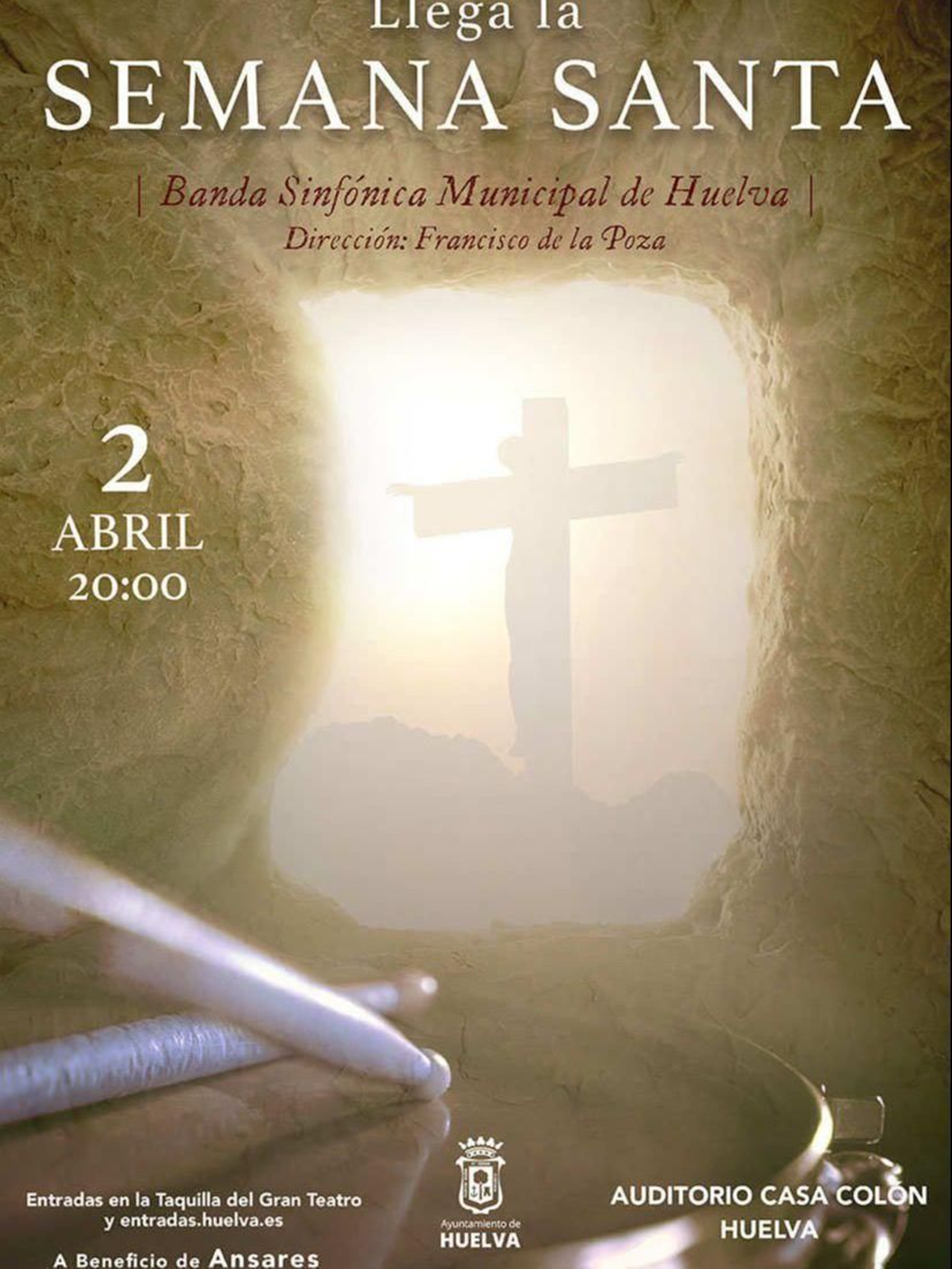 Cartel benéfico de la Banda Sinfóniica Municipal de Huelva.