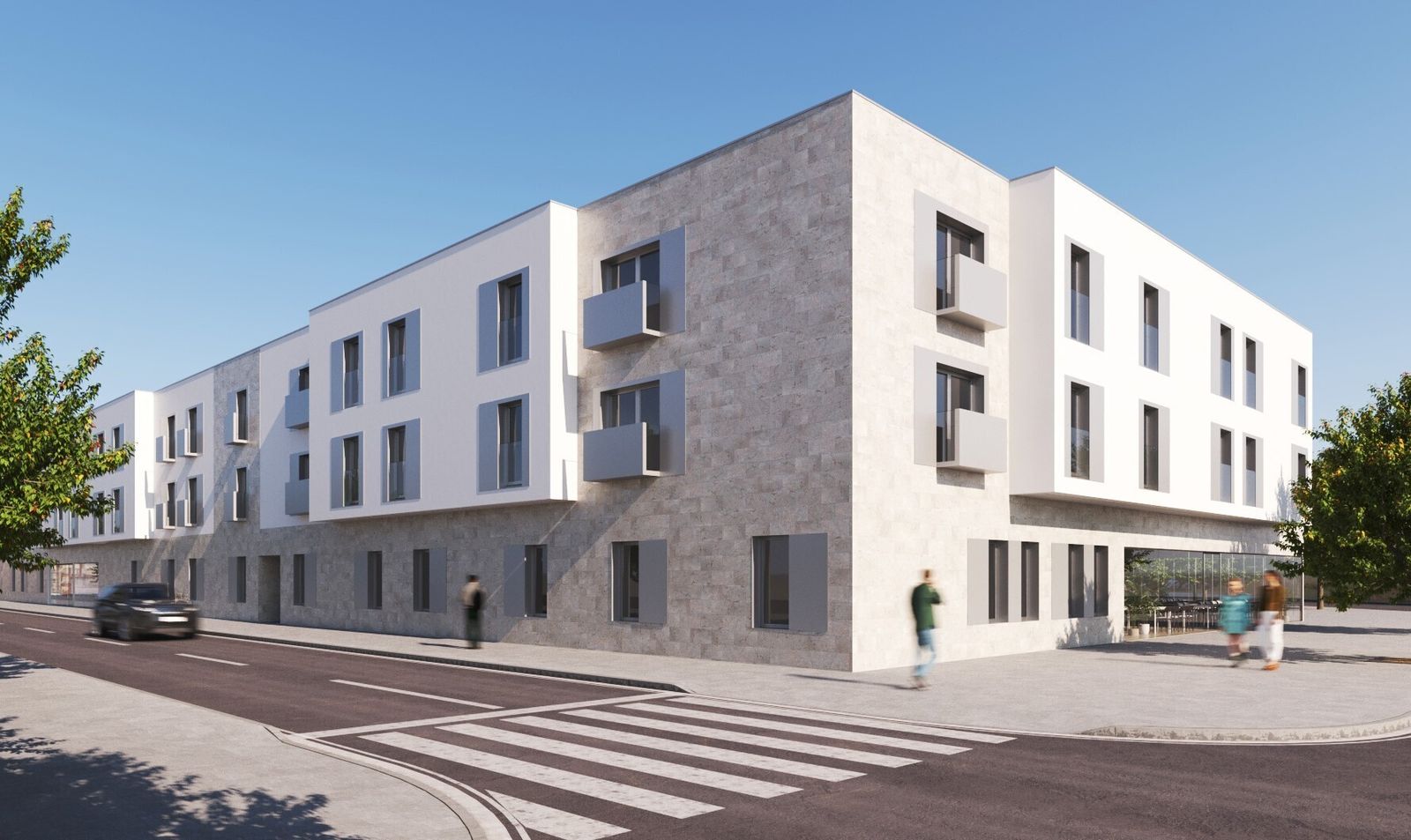 Maqueta de la residencia de estudiantes que se levantará en el Campo de la Verdad.