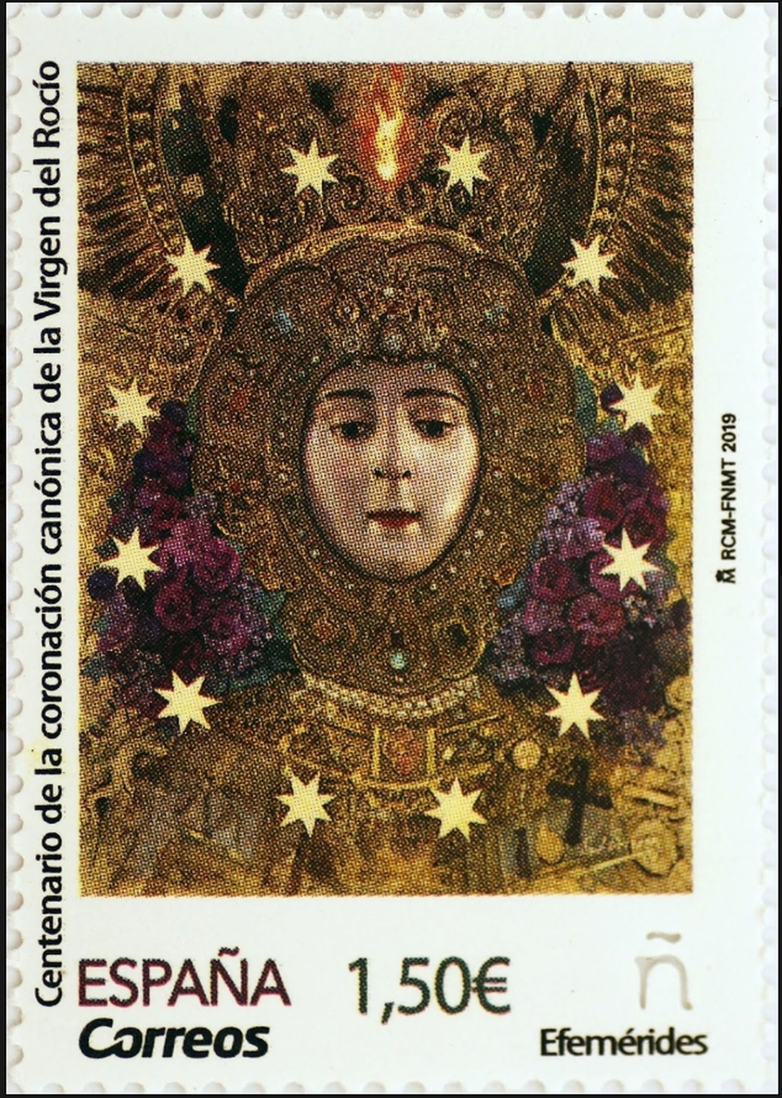 Sello del centenario de la coronación canónica.