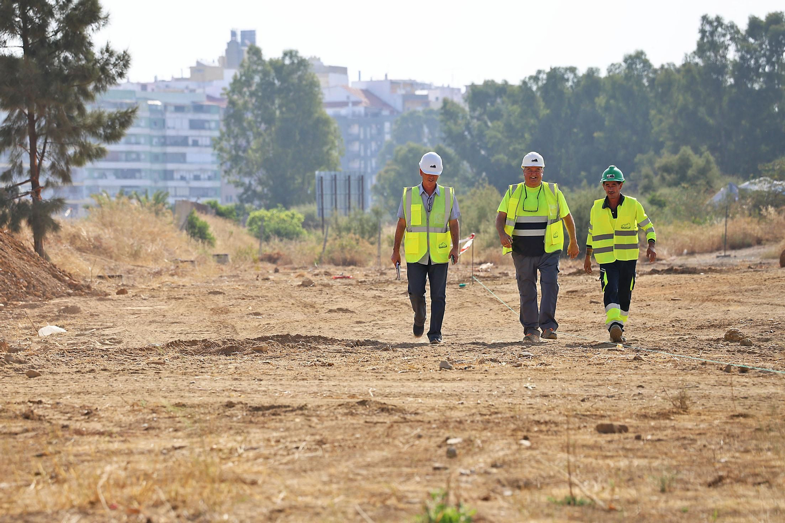 Imágenes del inicio de las obras de urbanización del Ensanche Sur