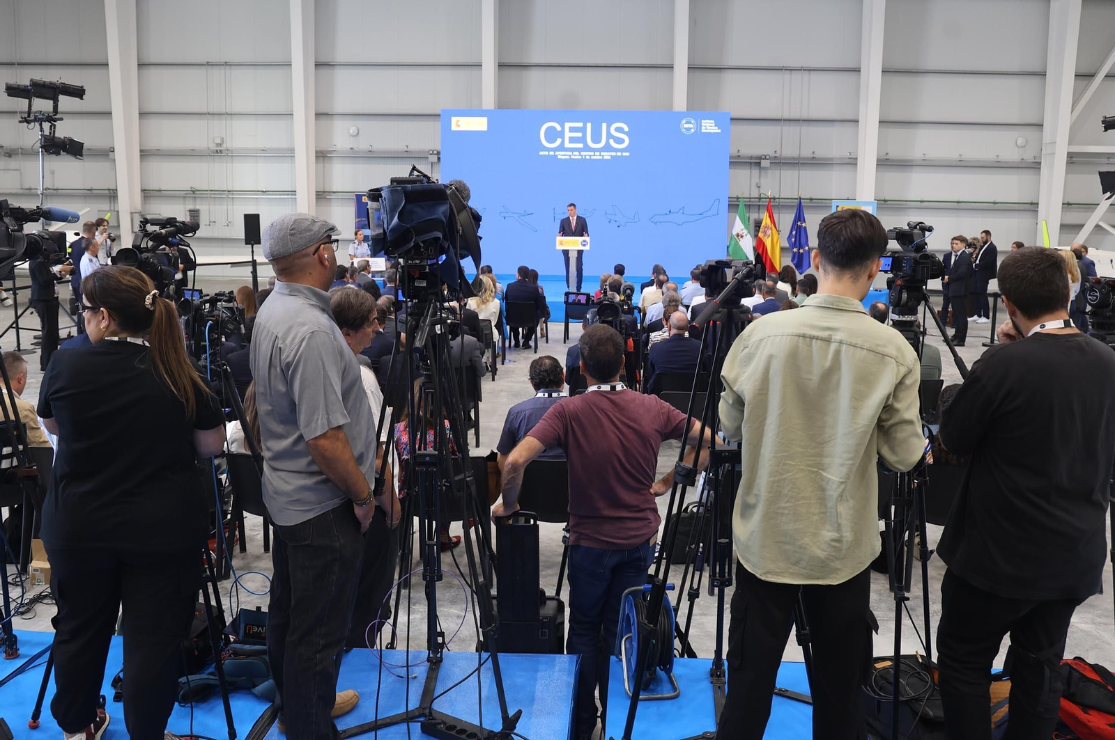 Imágenes de la inauguración del CEUS por Pedro Sánchez en Moguer