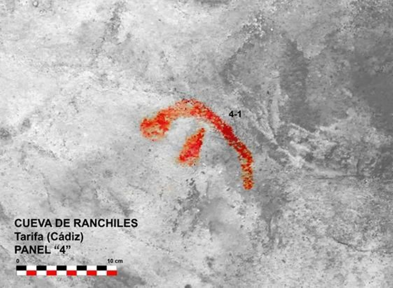 Lámina 6. Panel 4 de la cueva de Ranchiles. Tarifa (Cádiz).