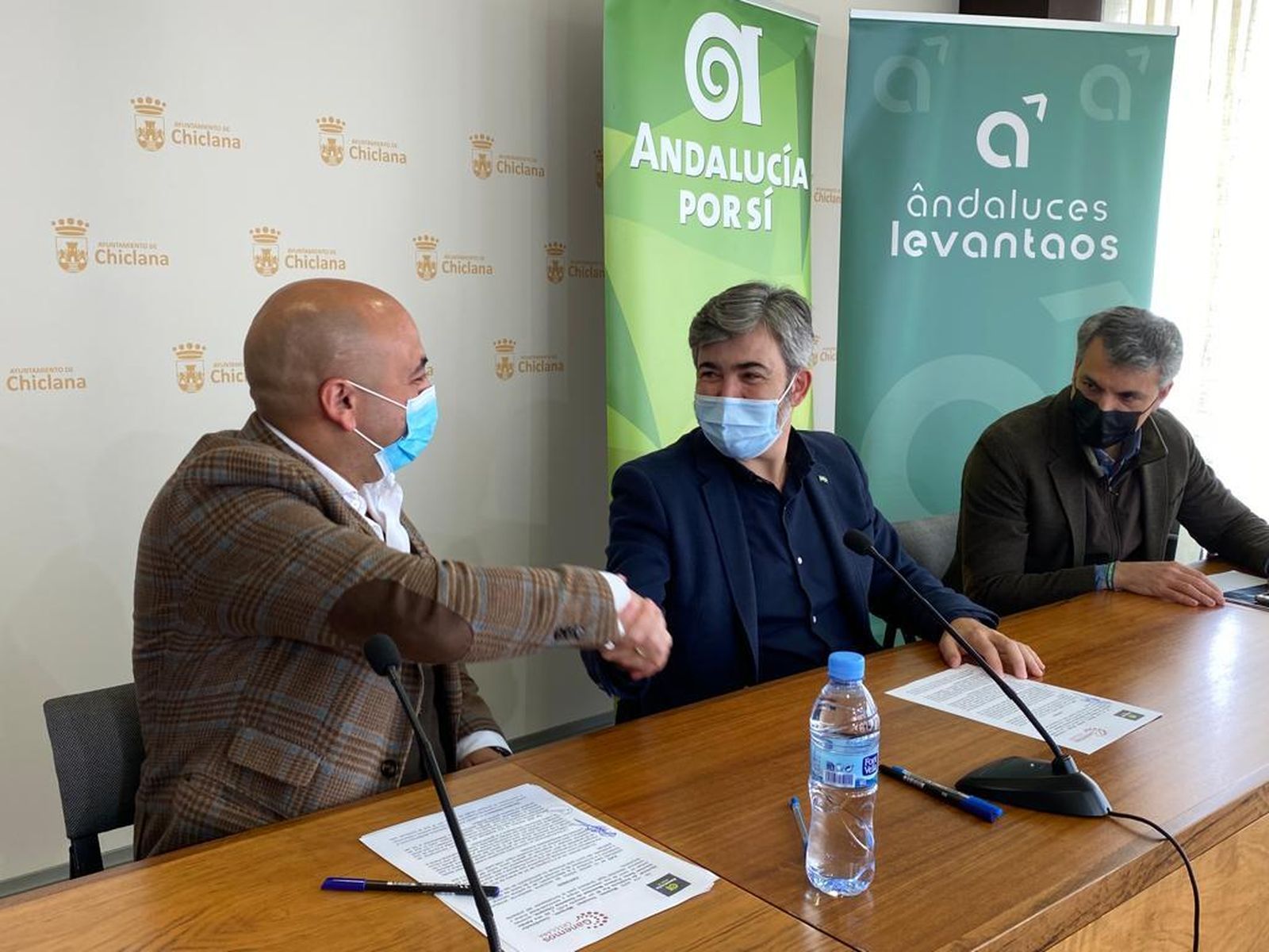 El concejal de Ganemos Chiclana, en el acto de presentación del acuerdo con Andalucía Por Sí.