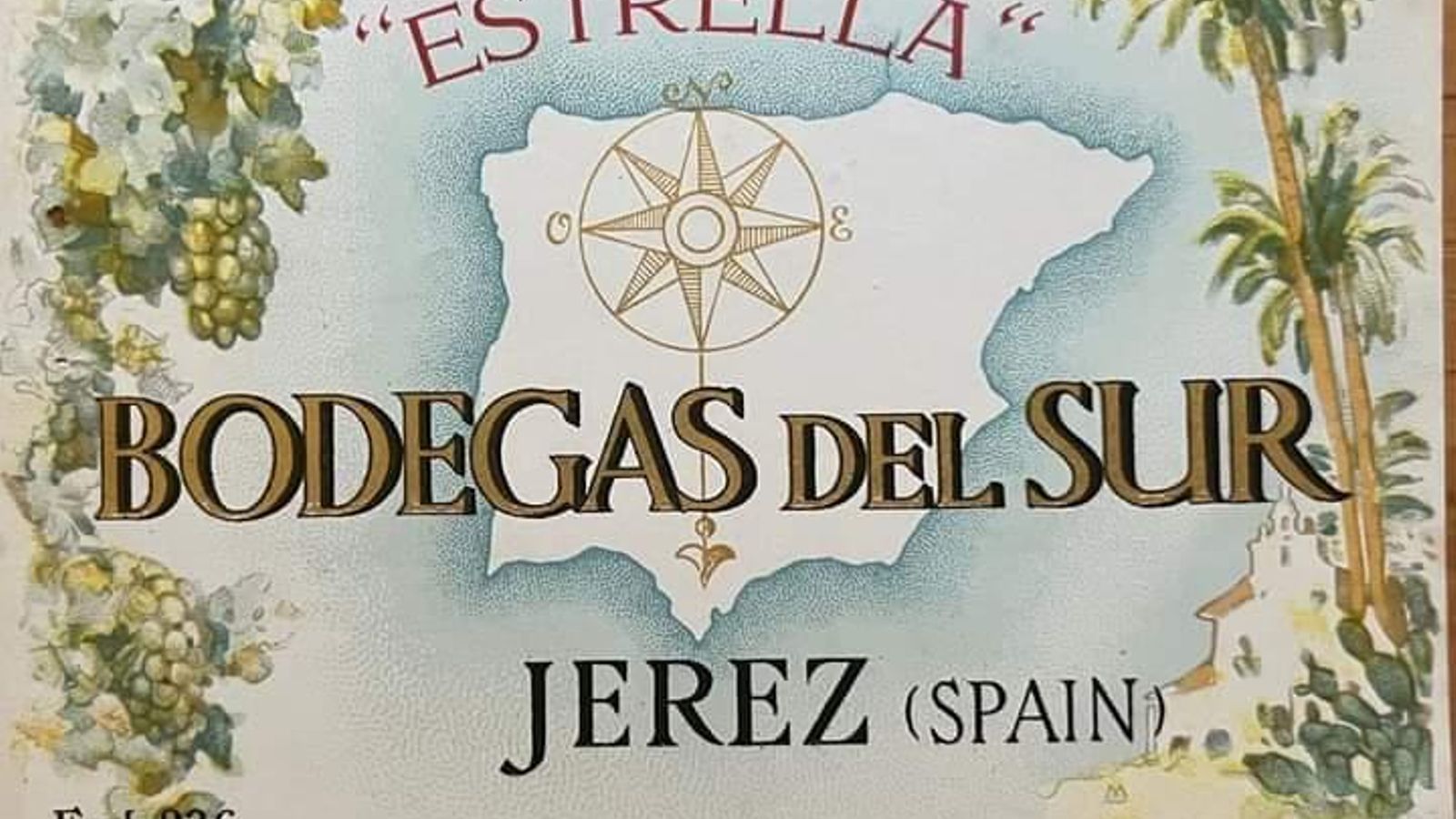Otra etiqueta de Bodegas del Sur diseñada por Miciano.